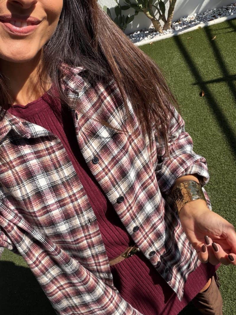 Camicia quadri felpata