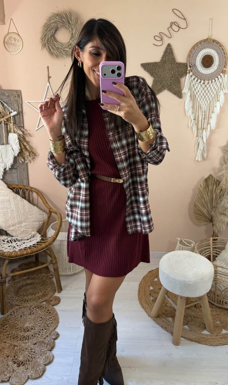 Camicia quadri felpata