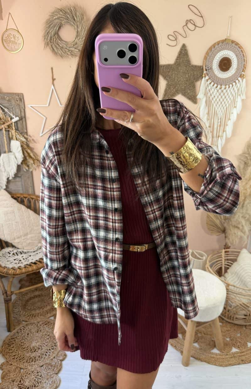 Camicia quadri felpata