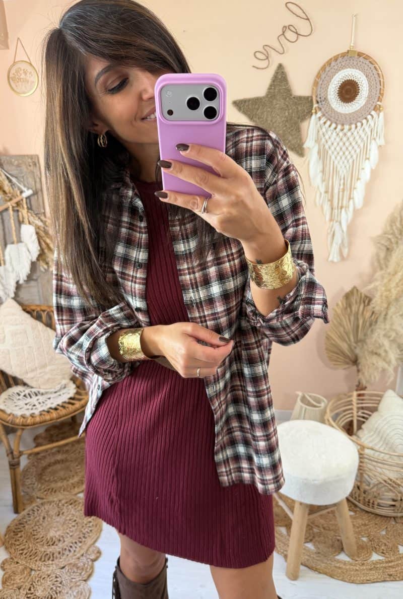 Camicia quadri felpata