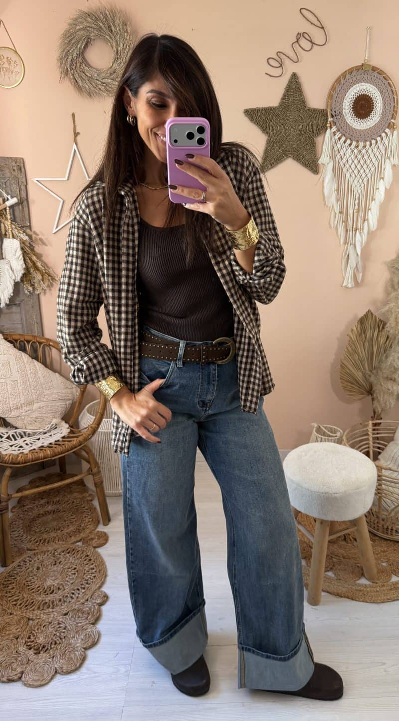 Camicia quadri felpata