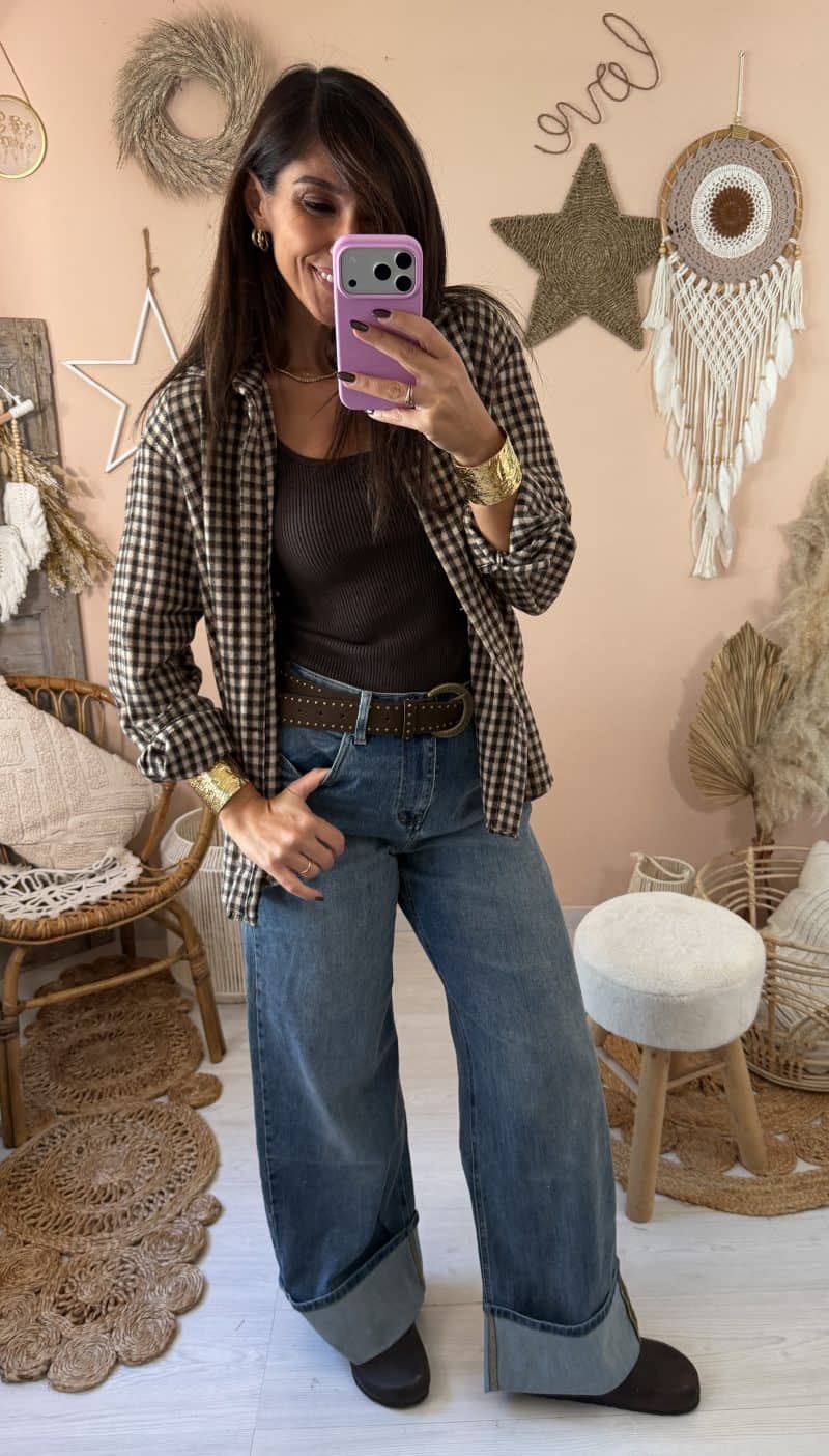 Camicia quadri felpata