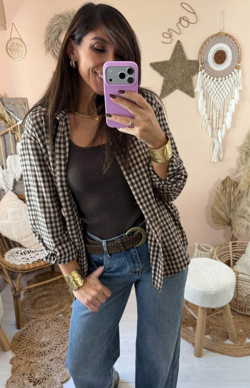 Camicia quadri felpata