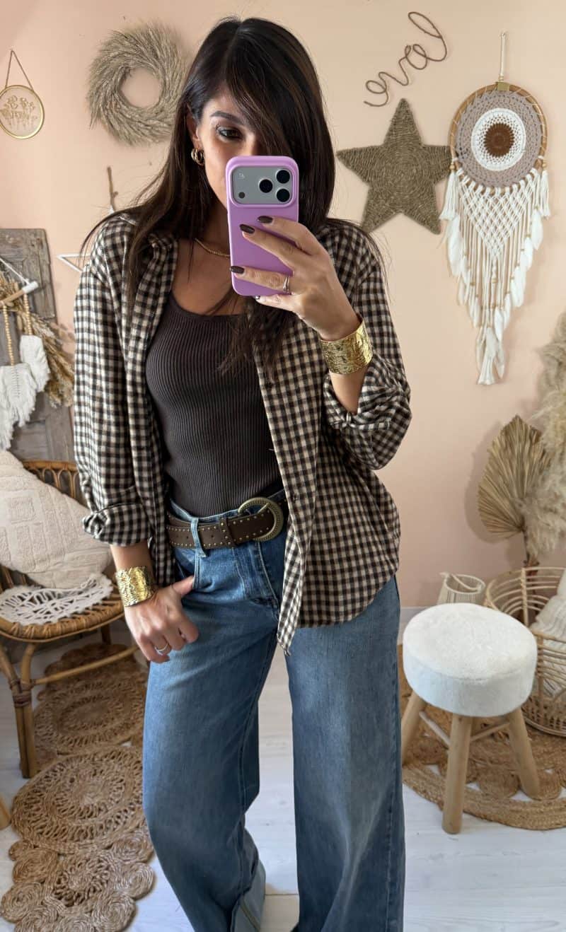 Camicia quadri felpata