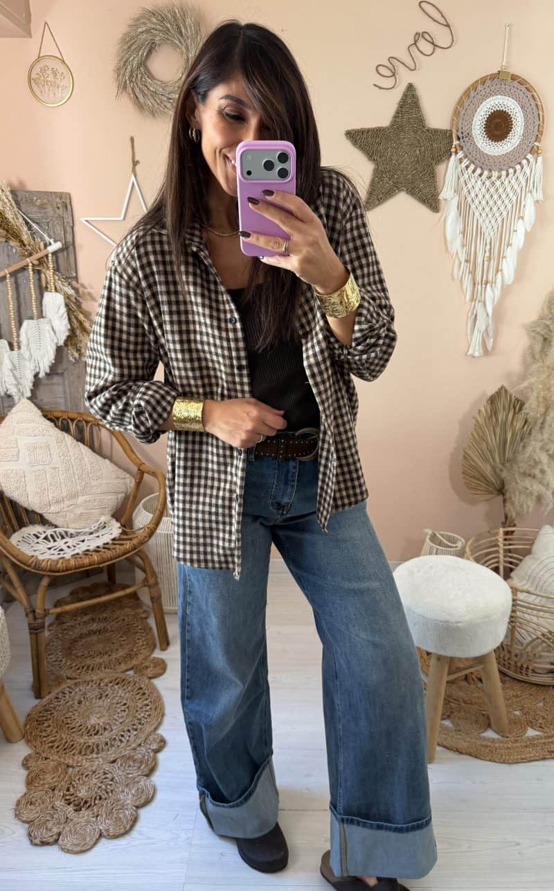 Camicia quadri felpata