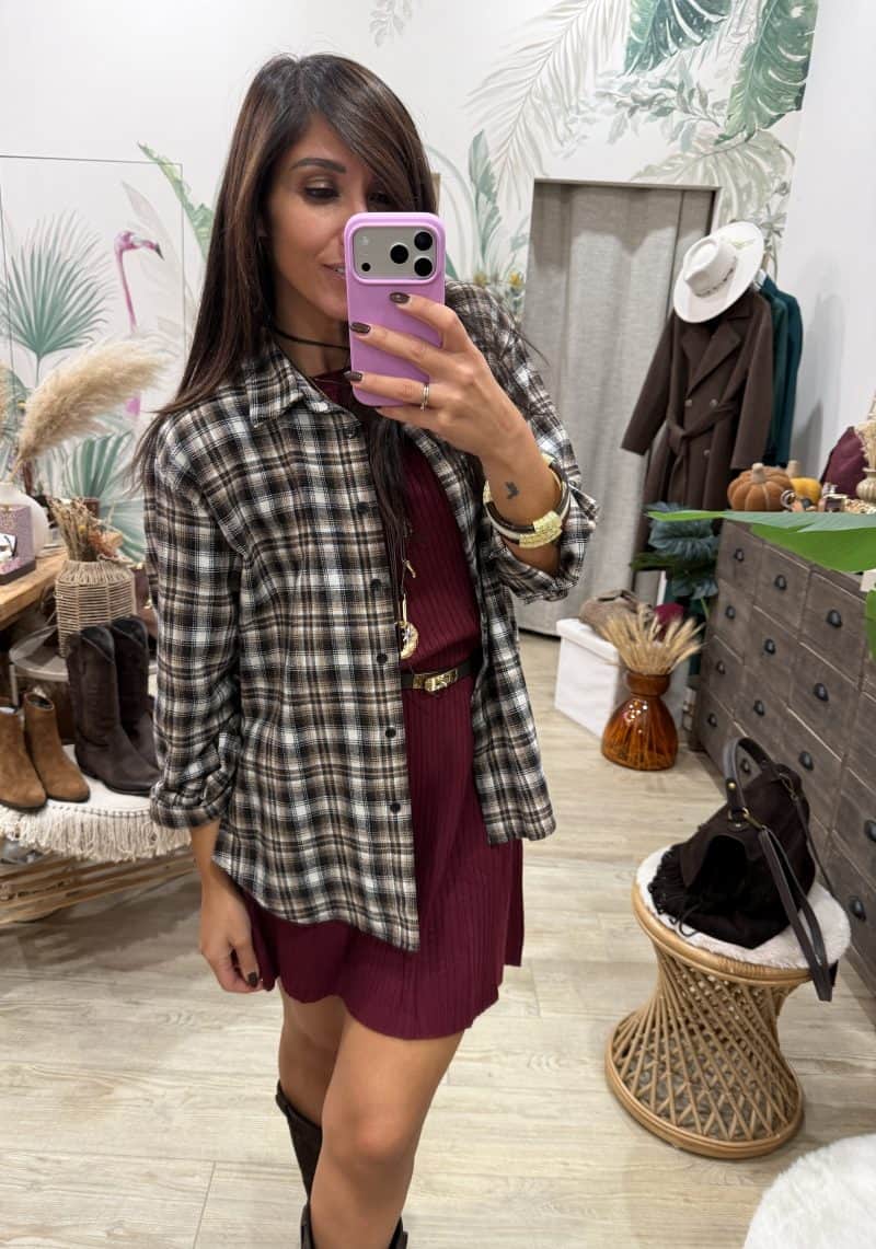 Camicia quadri felpata