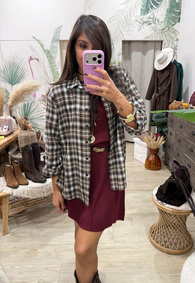 Camicia quadri felpata