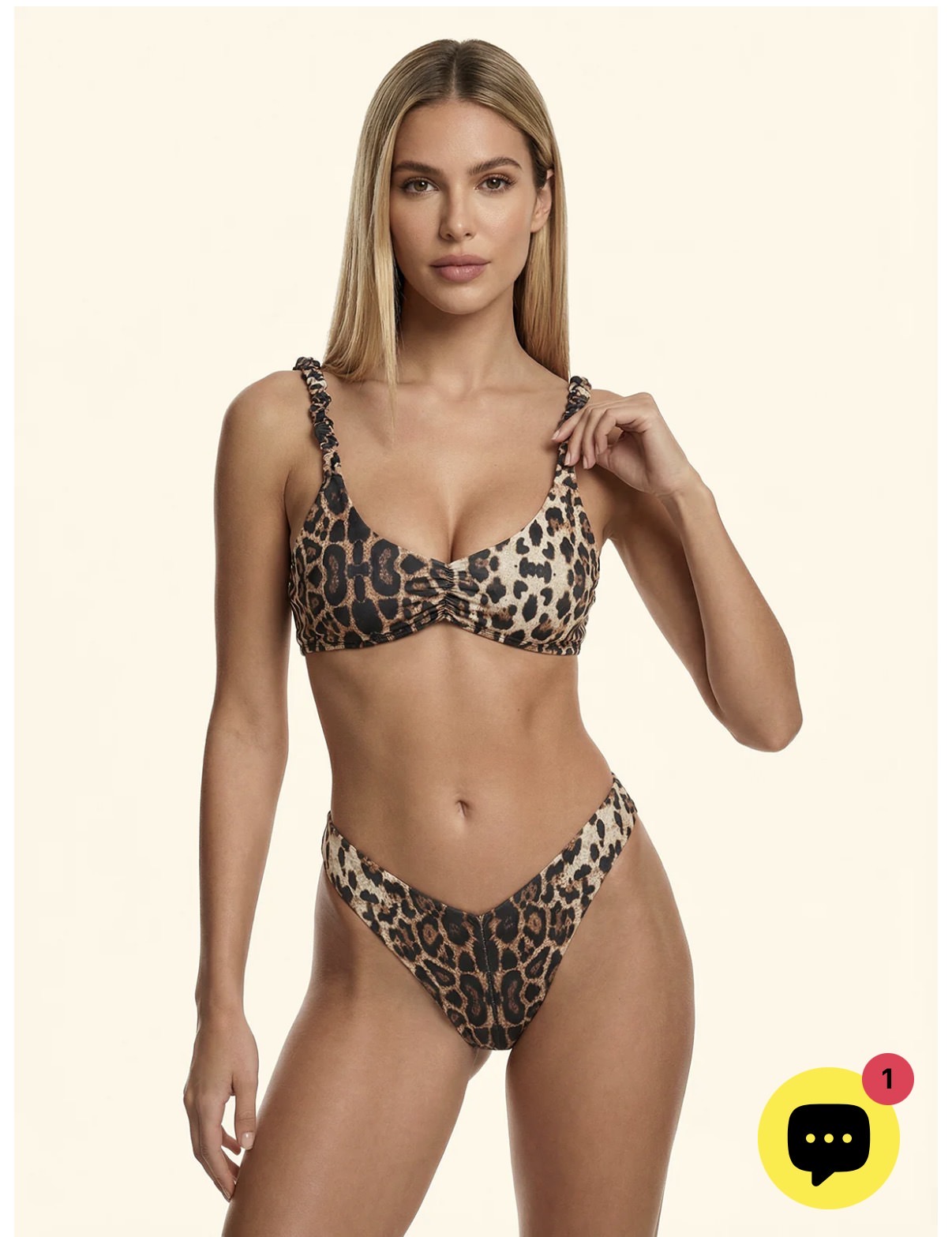 Costume F**K bralette & brasiliana stampa maculata
