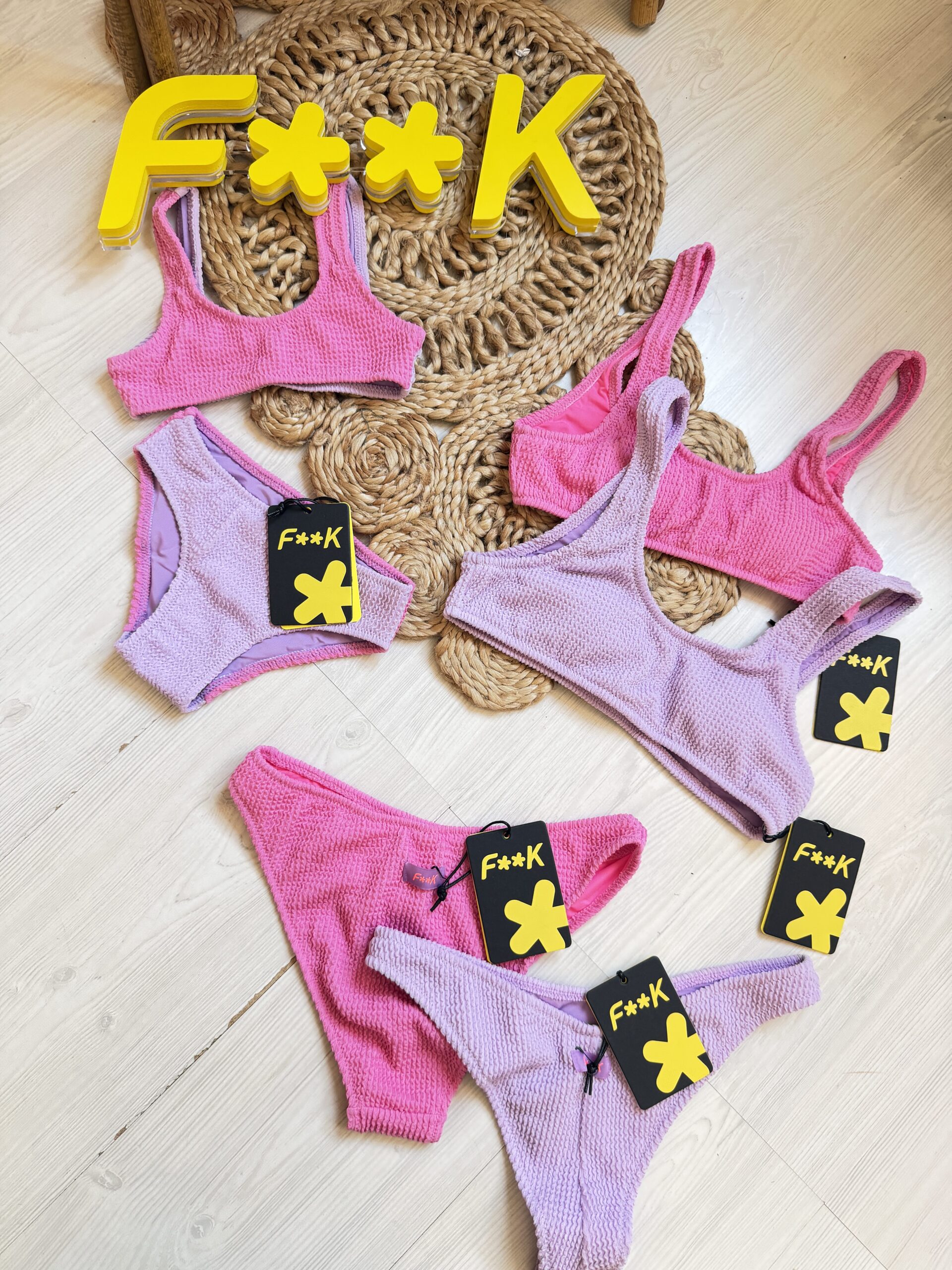Slip basic costine rosa F**K