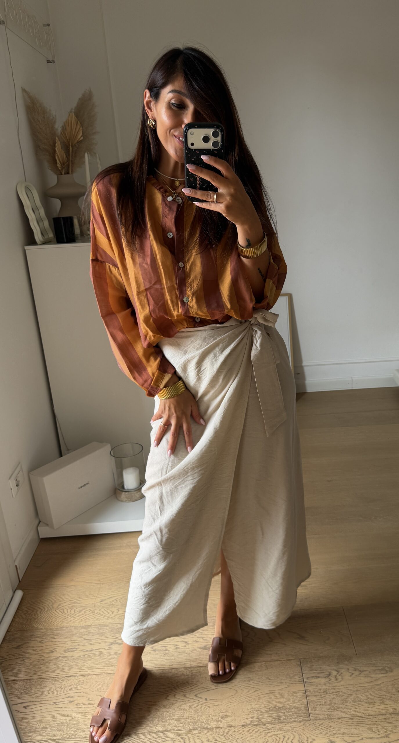 Gonna lunga portafoglio tinta unita