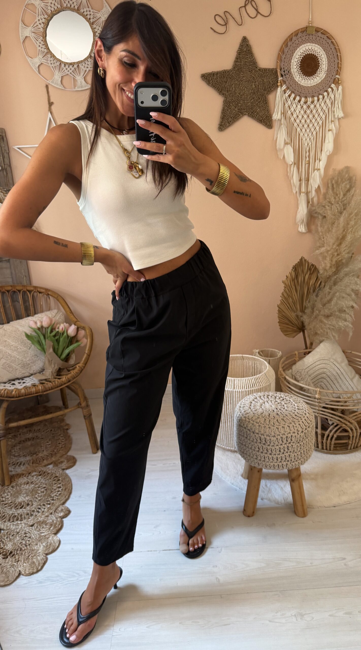 Pantalone ovetto tessuto tecnico