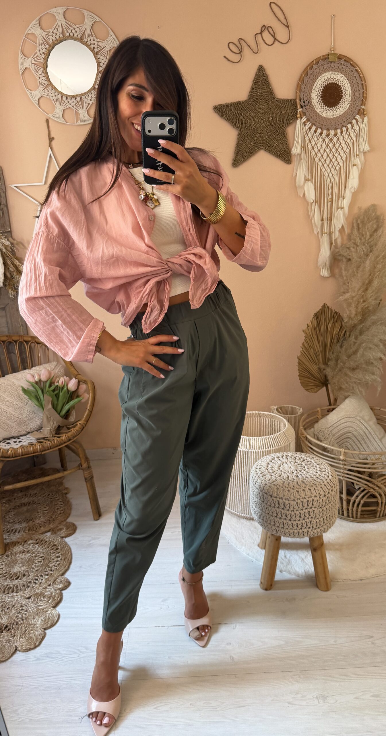 Pantalone ovetto tessuto tecnico