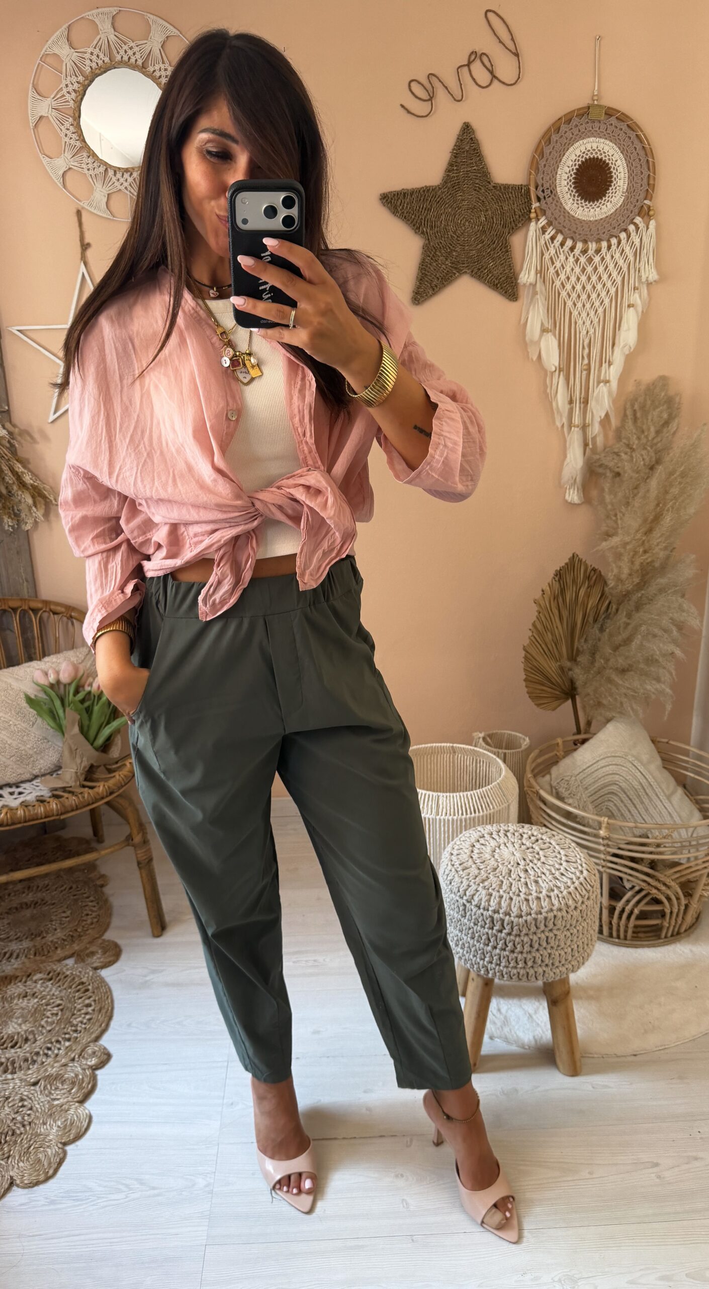 Pantalone ovetto tessuto tecnico