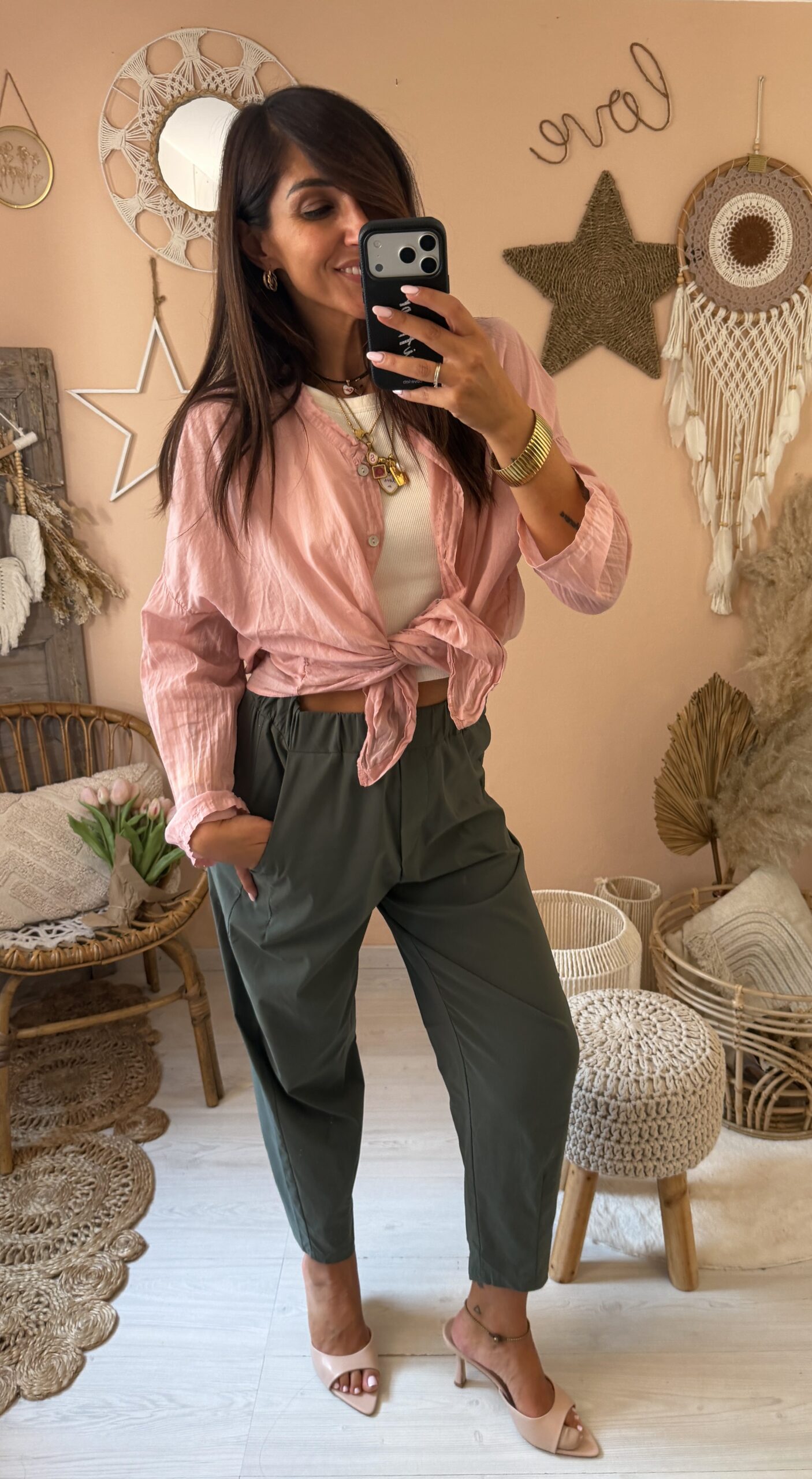Pantalone ovetto tessuto tecnico