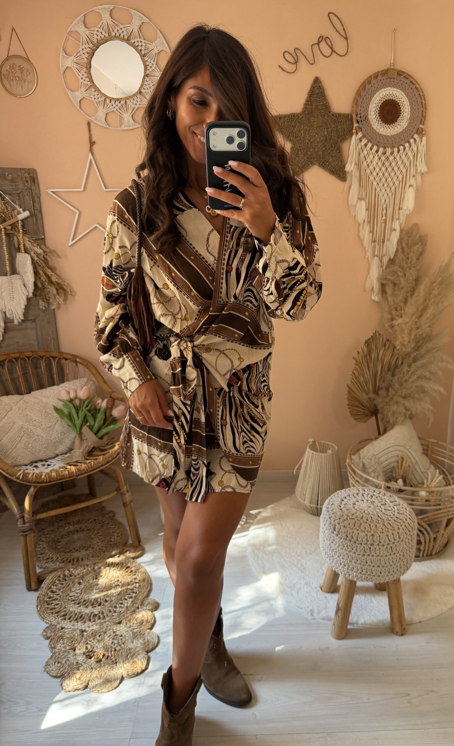Abito kimono viscosa fantasia