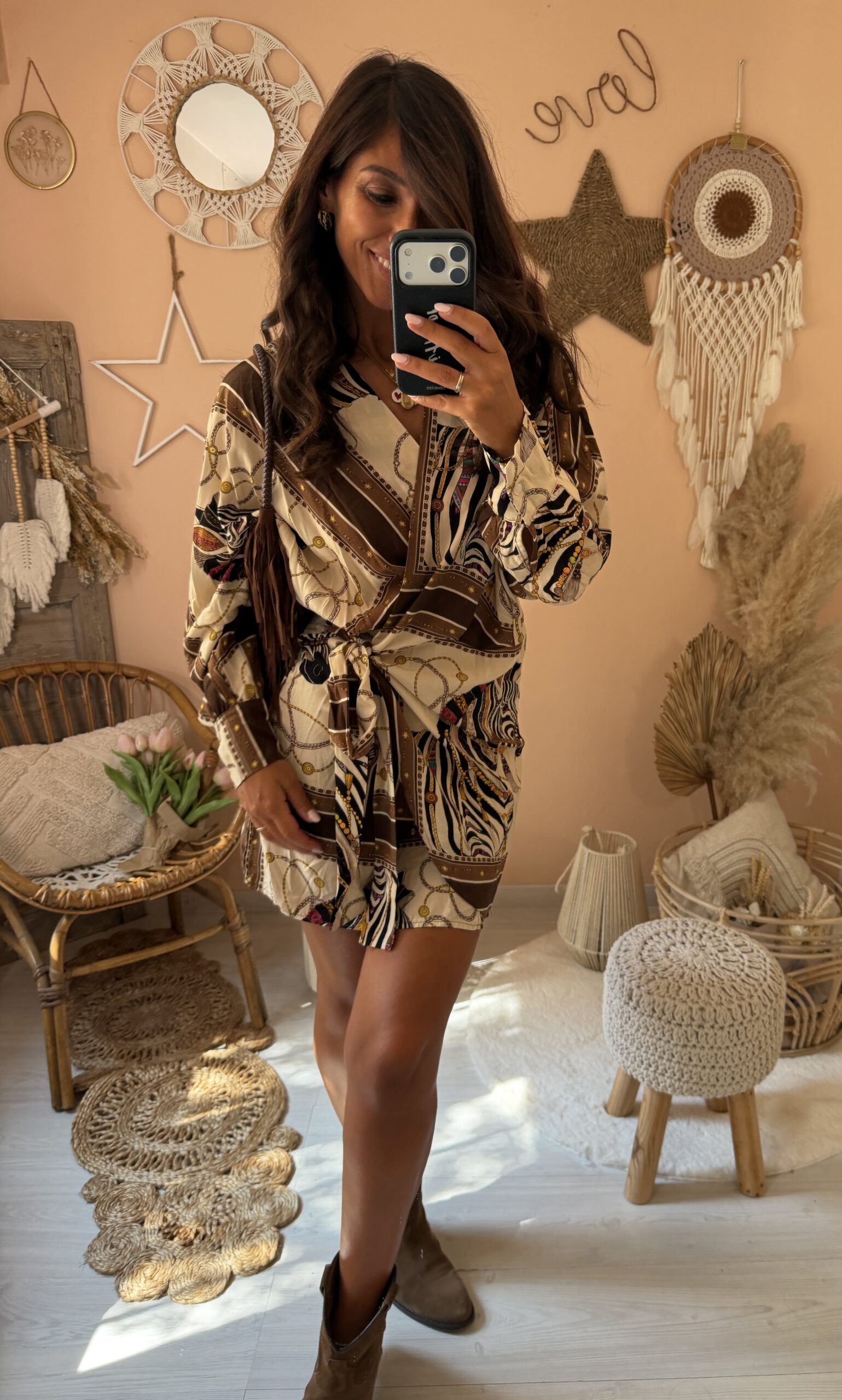 Abito kimono viscosa fantasia