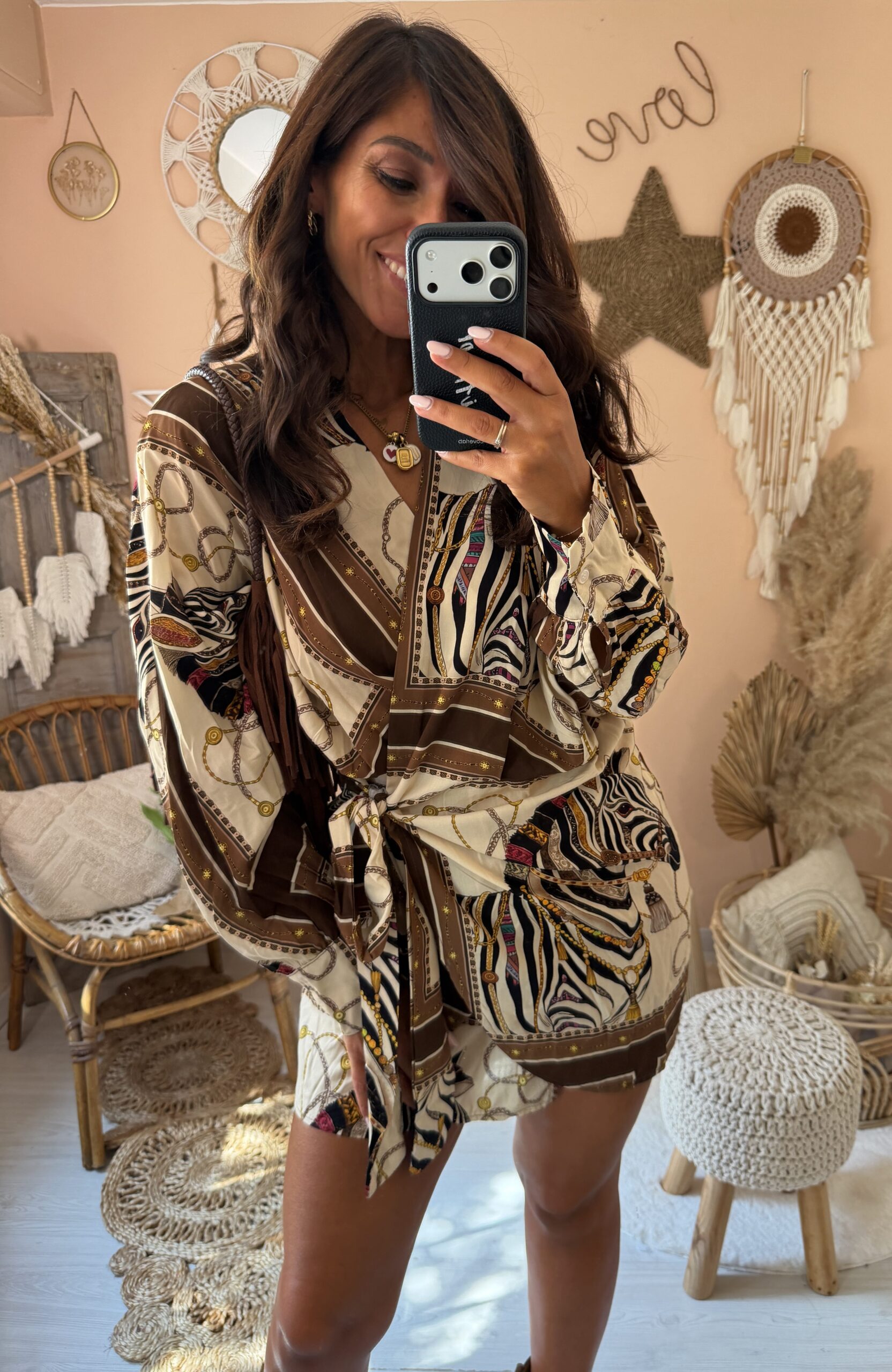 Abito kimono viscosa fantasia
