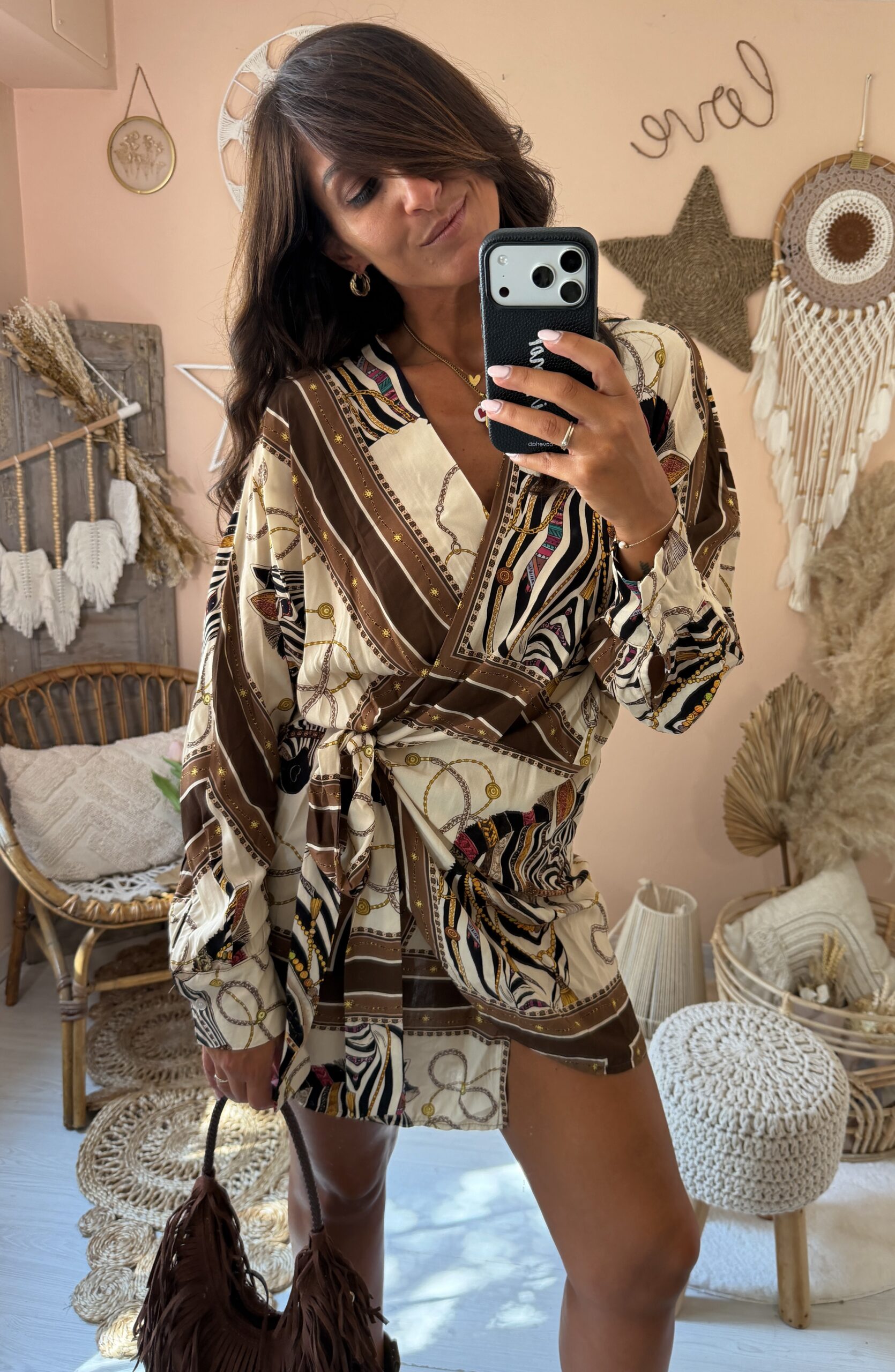 Abito kimono viscosa fantasia