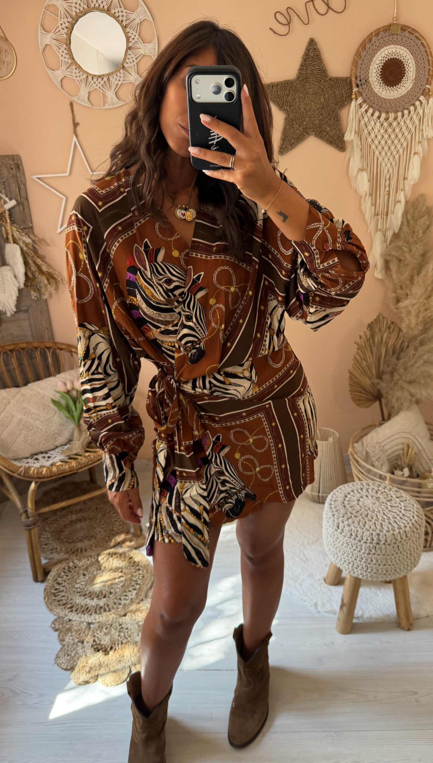 Abito kimono viscosa fantasia