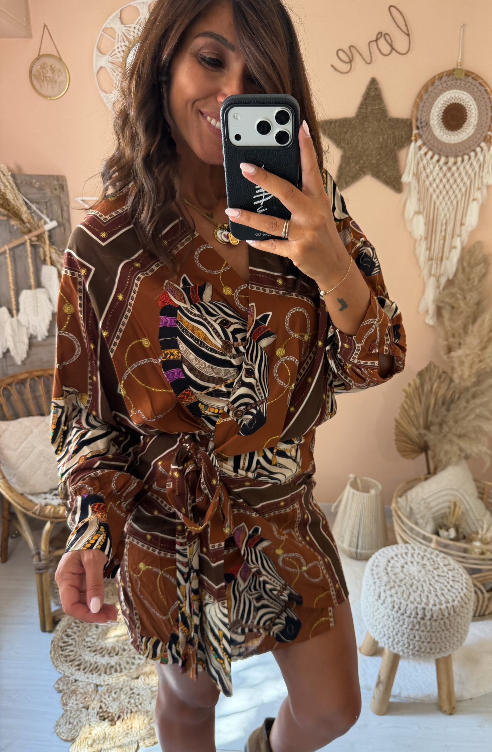 Abito kimono viscosa fantasia
