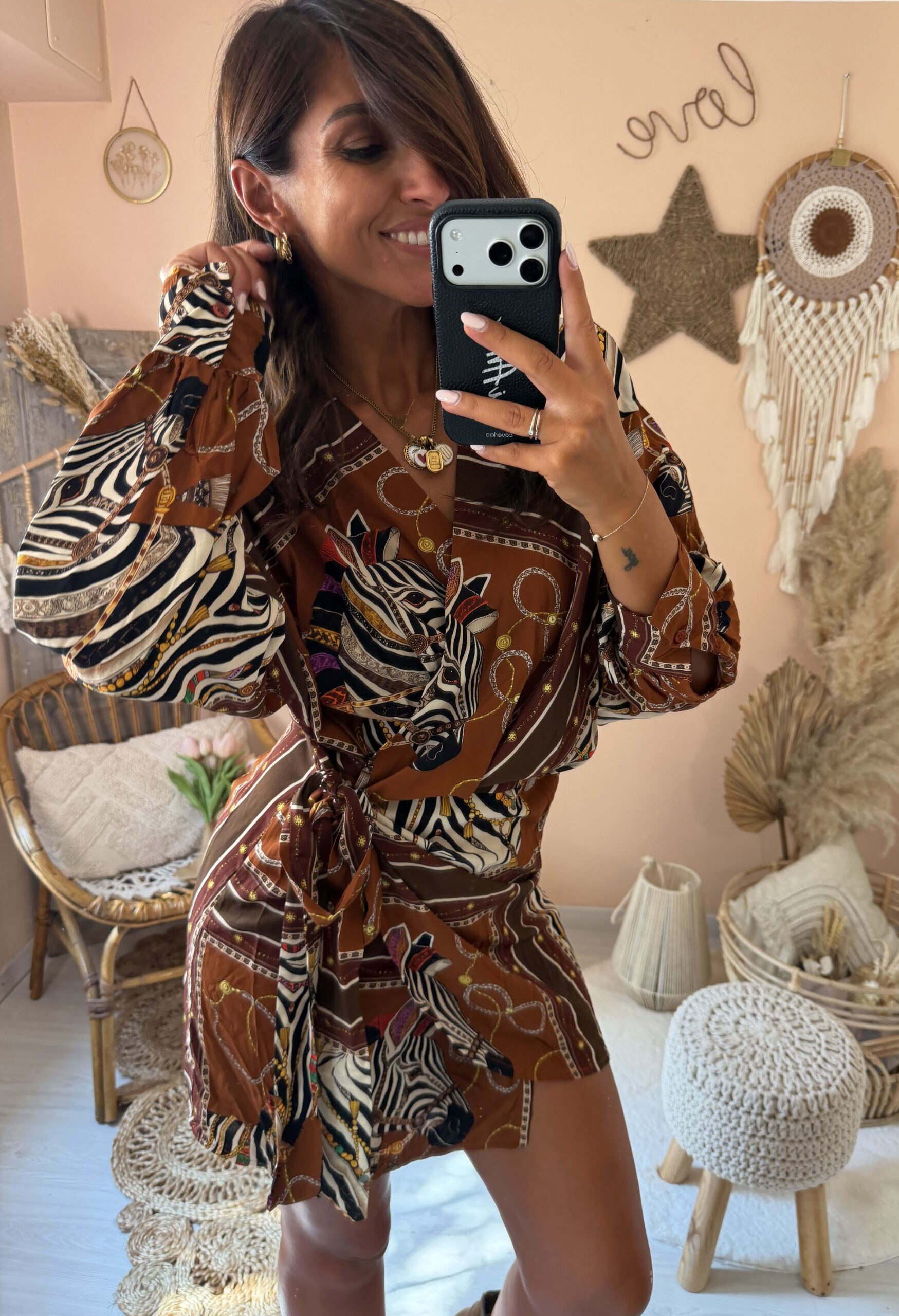 Abito kimono viscosa fantasia