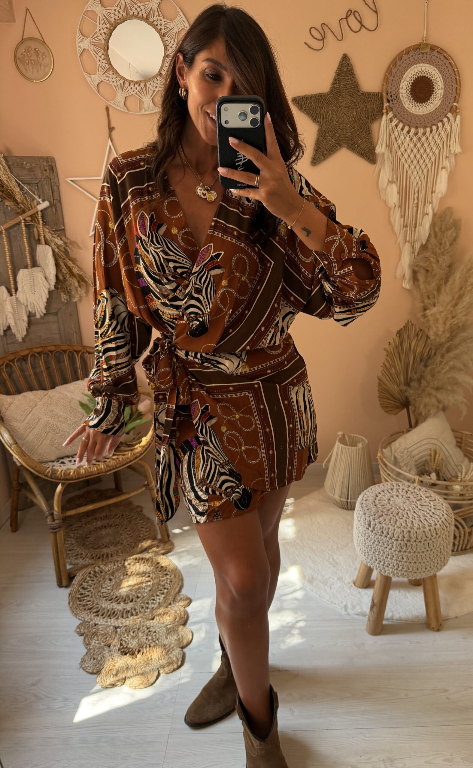 Abito kimono viscosa fantasia