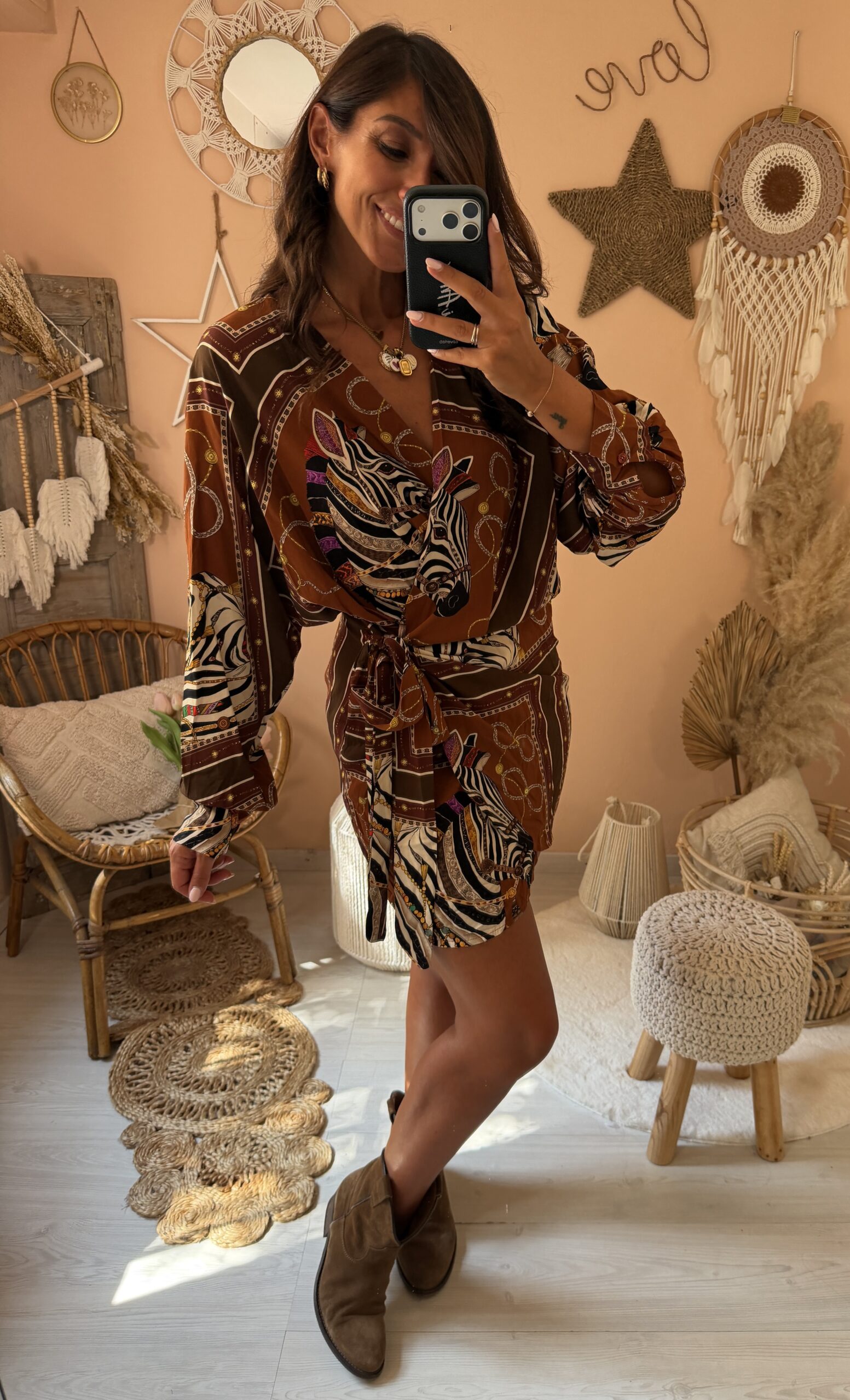 Abito kimono viscosa fantasia
