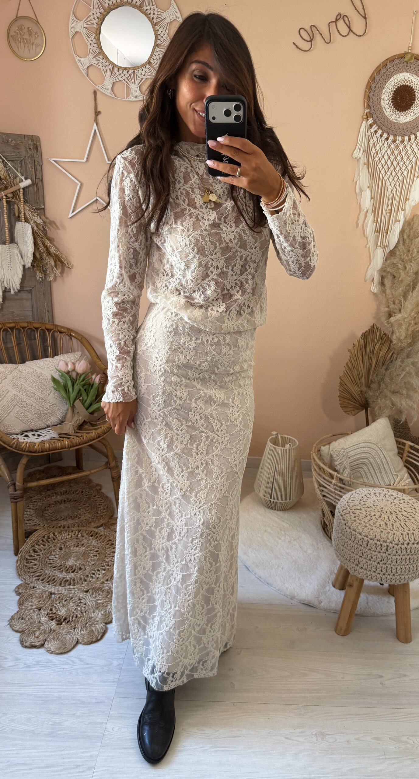 Coordinato gonna e maglia pizzo
