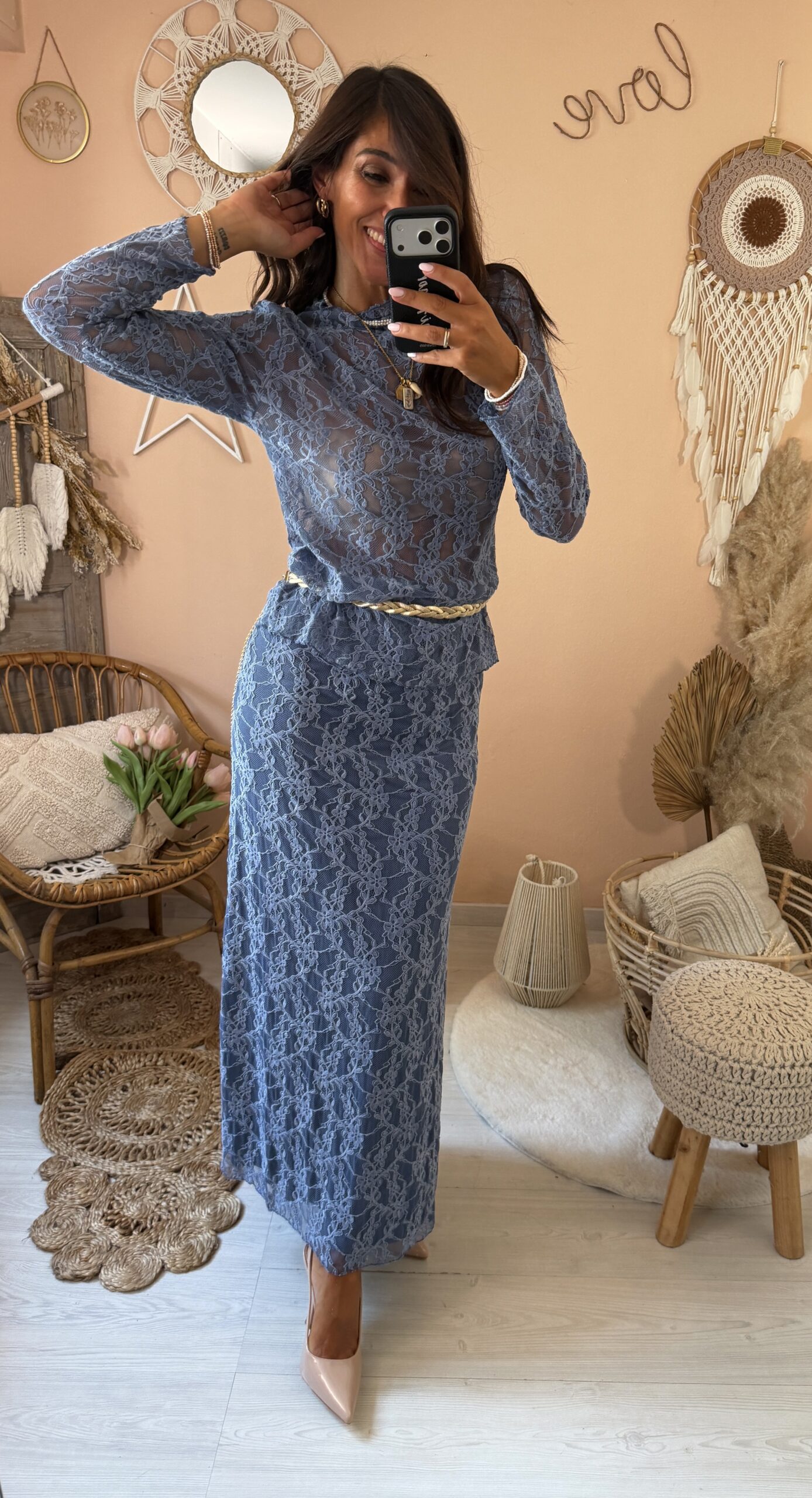 Coordinato gonna e maglia pizzo