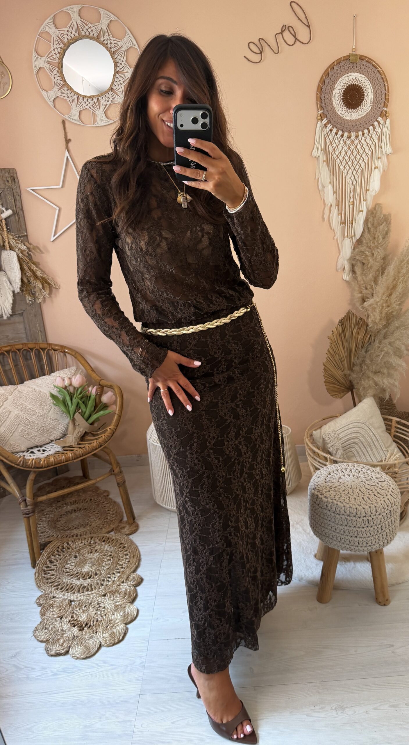 Coordinato gonna e maglia pizzo