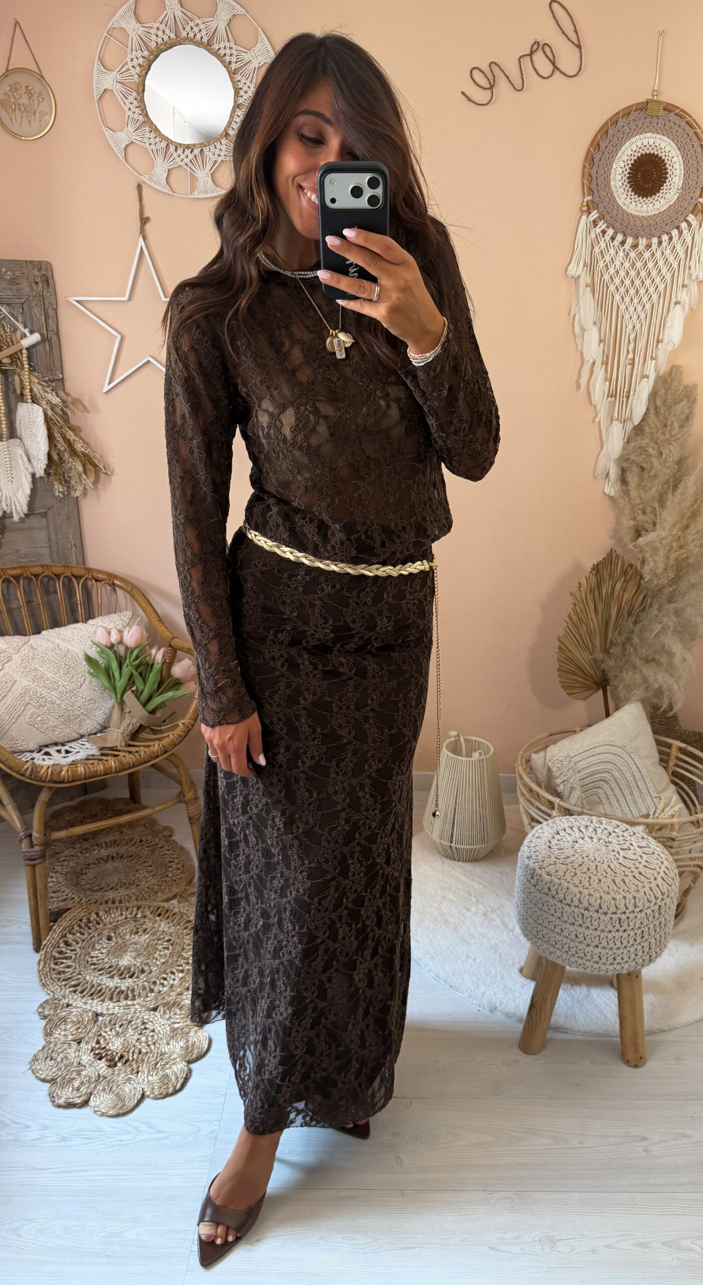 Coordinato gonna e maglia pizzo