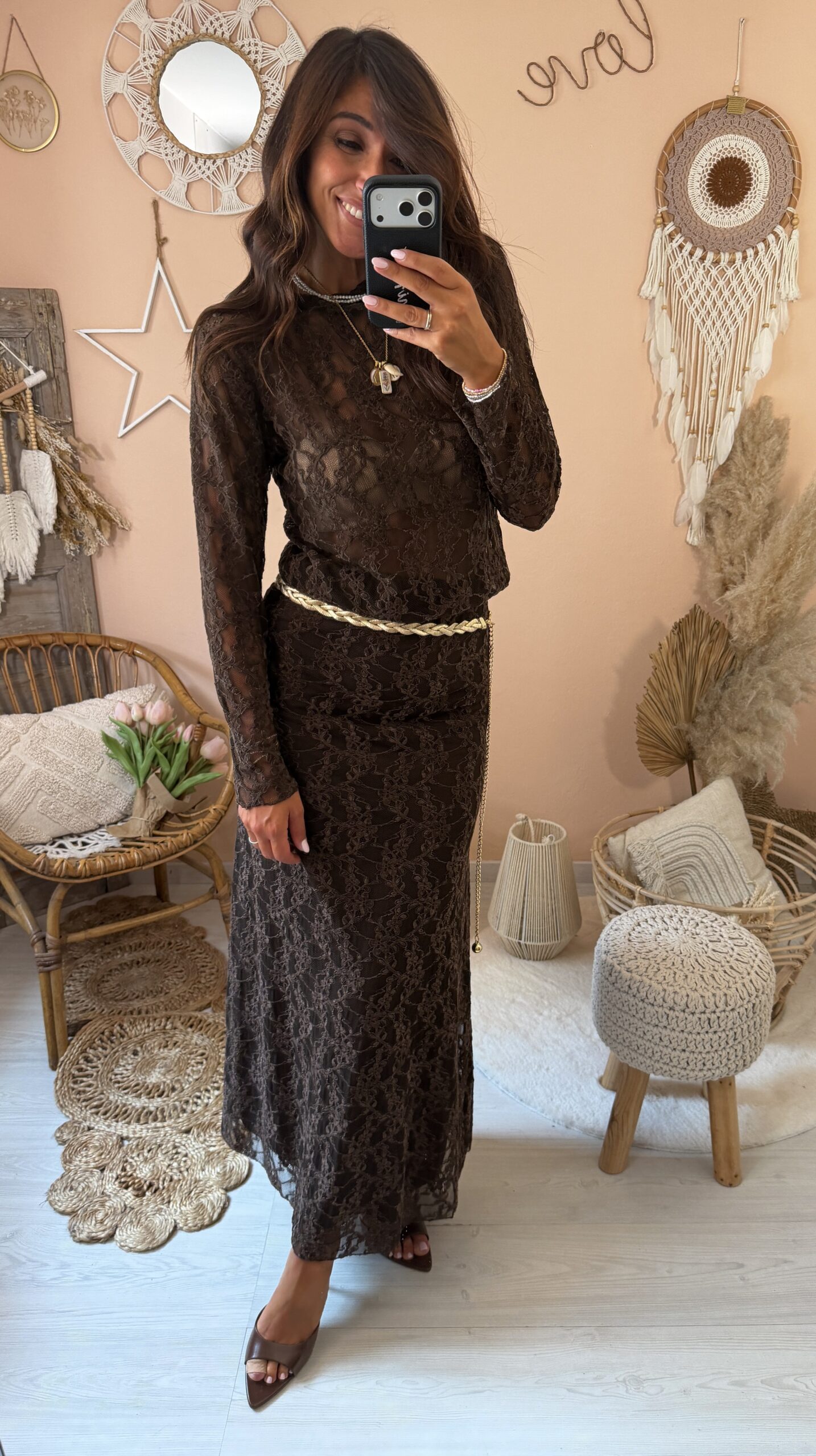 Coordinato gonna e maglia pizzo