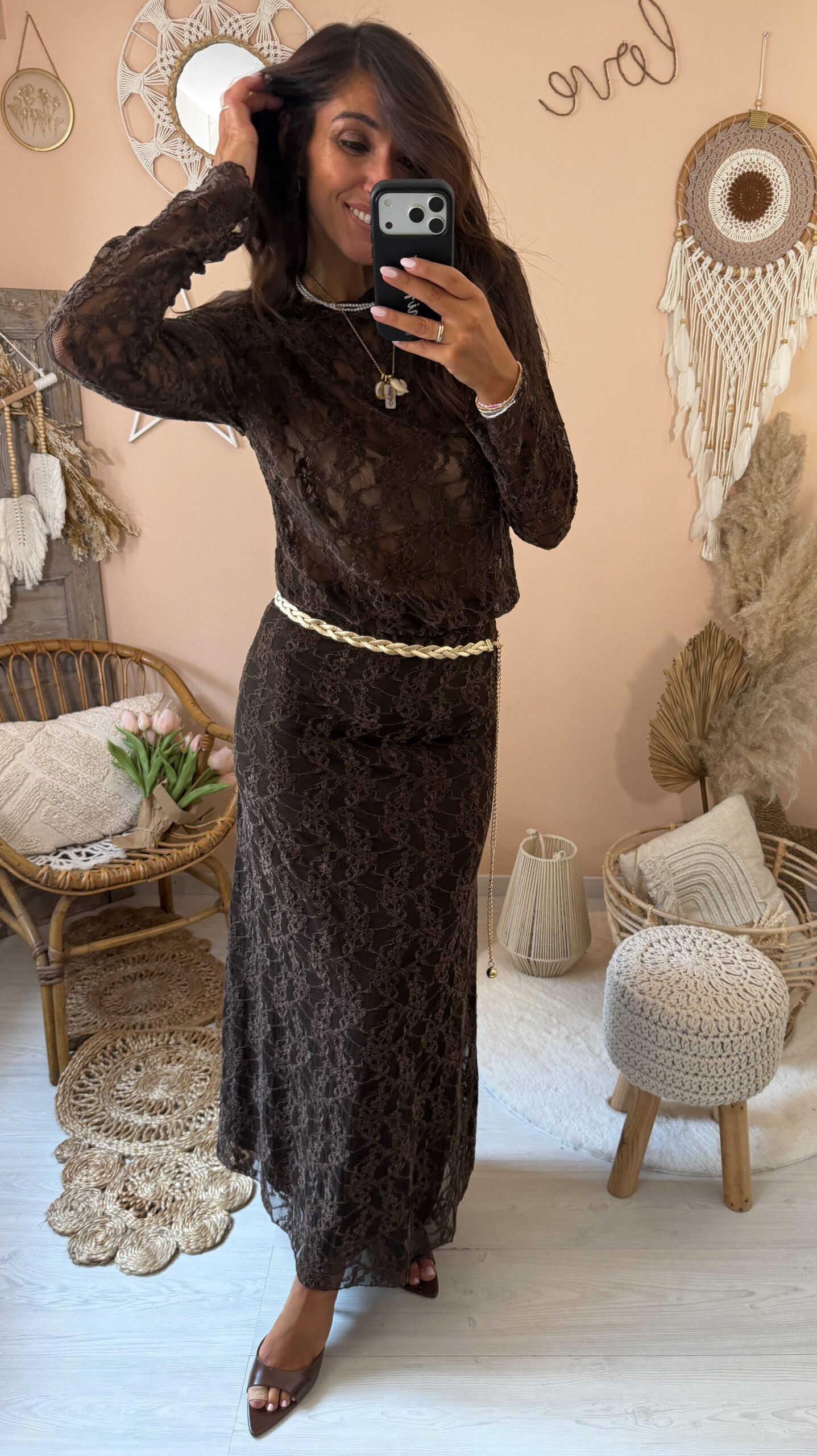Coordinato gonna e maglia pizzo