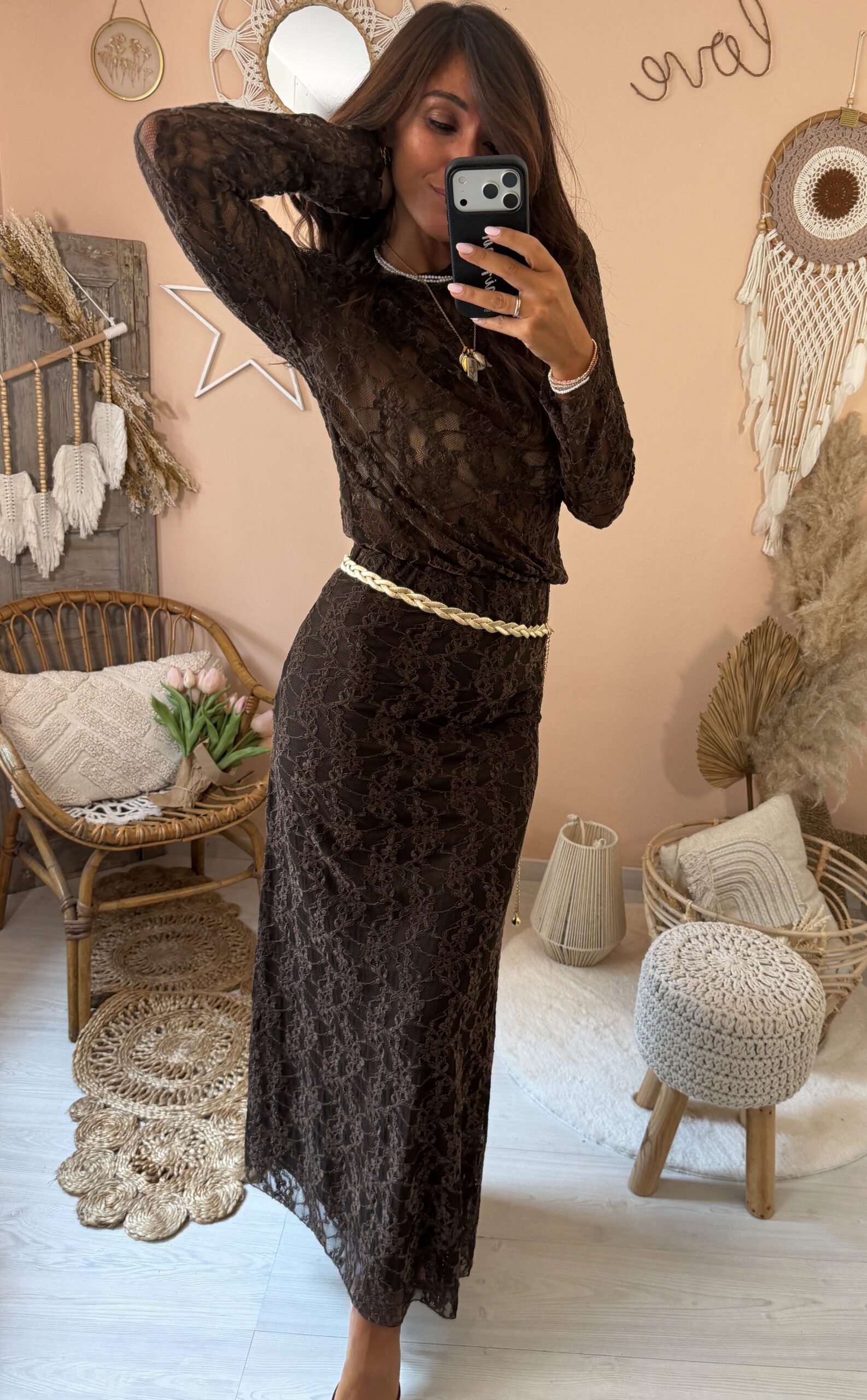 Coordinato gonna e maglia pizzo