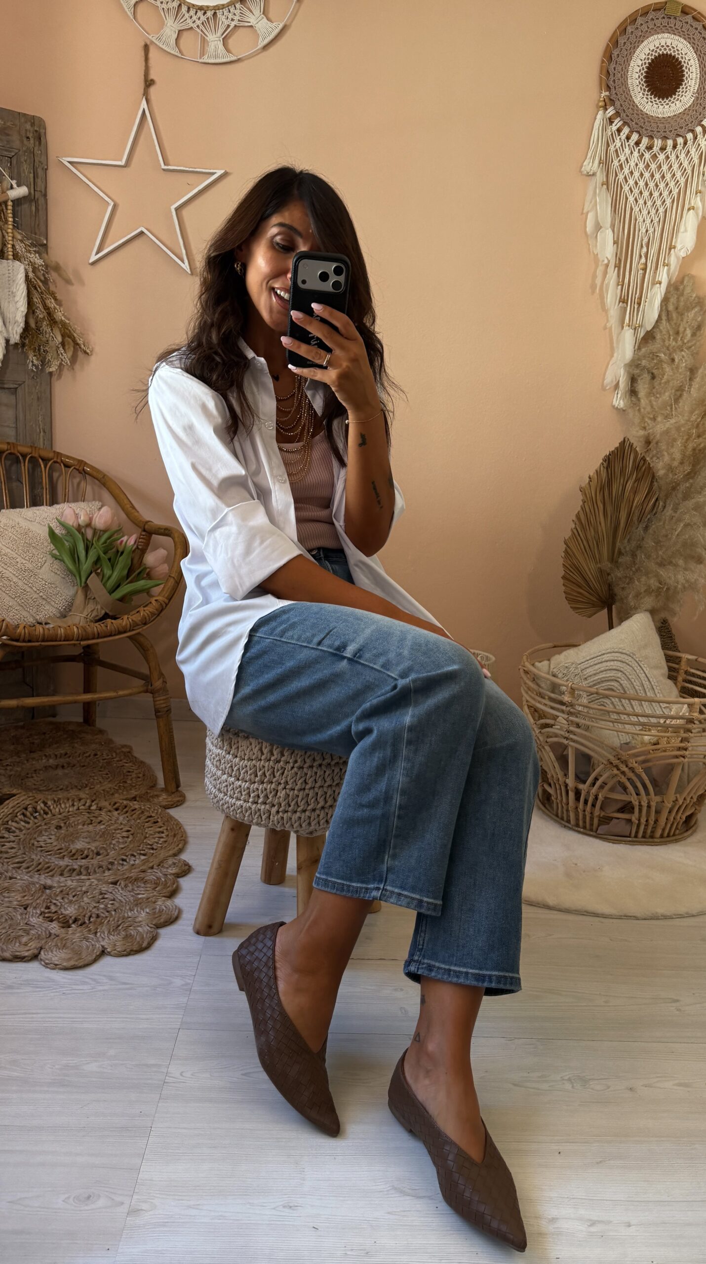 Ballerina ecopelle basic Punta NERA con tallone pieghevole