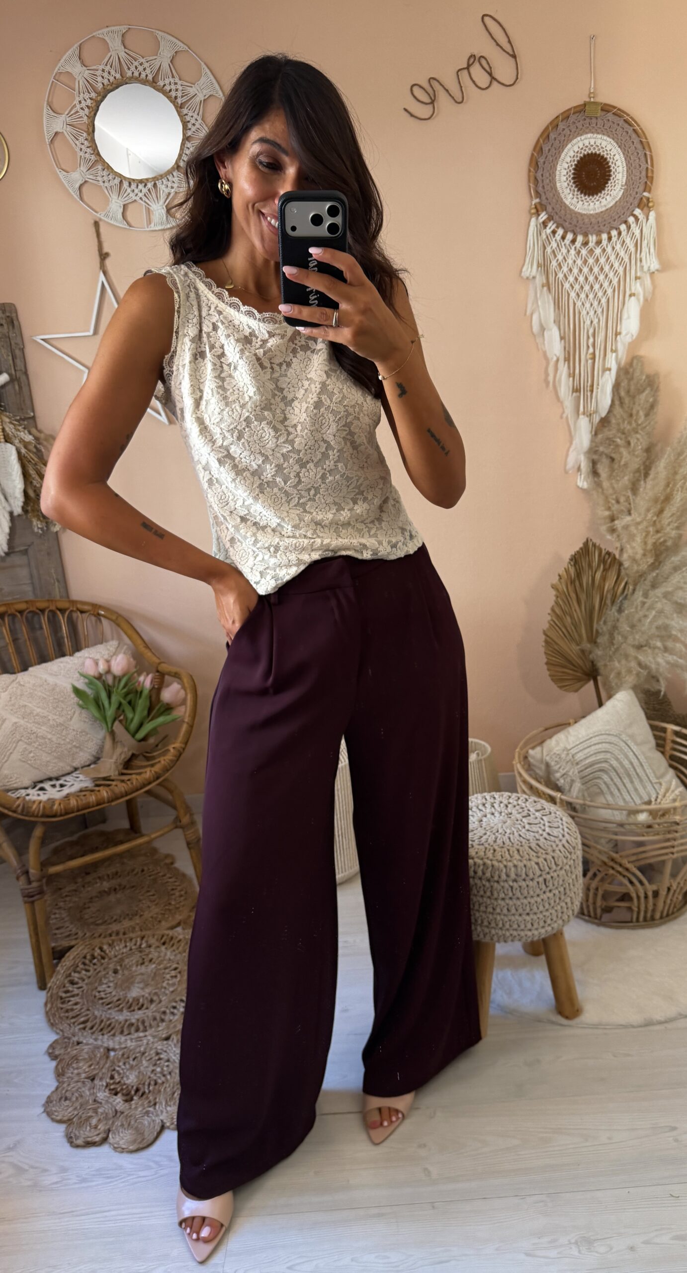 Pantalone palazzo premium