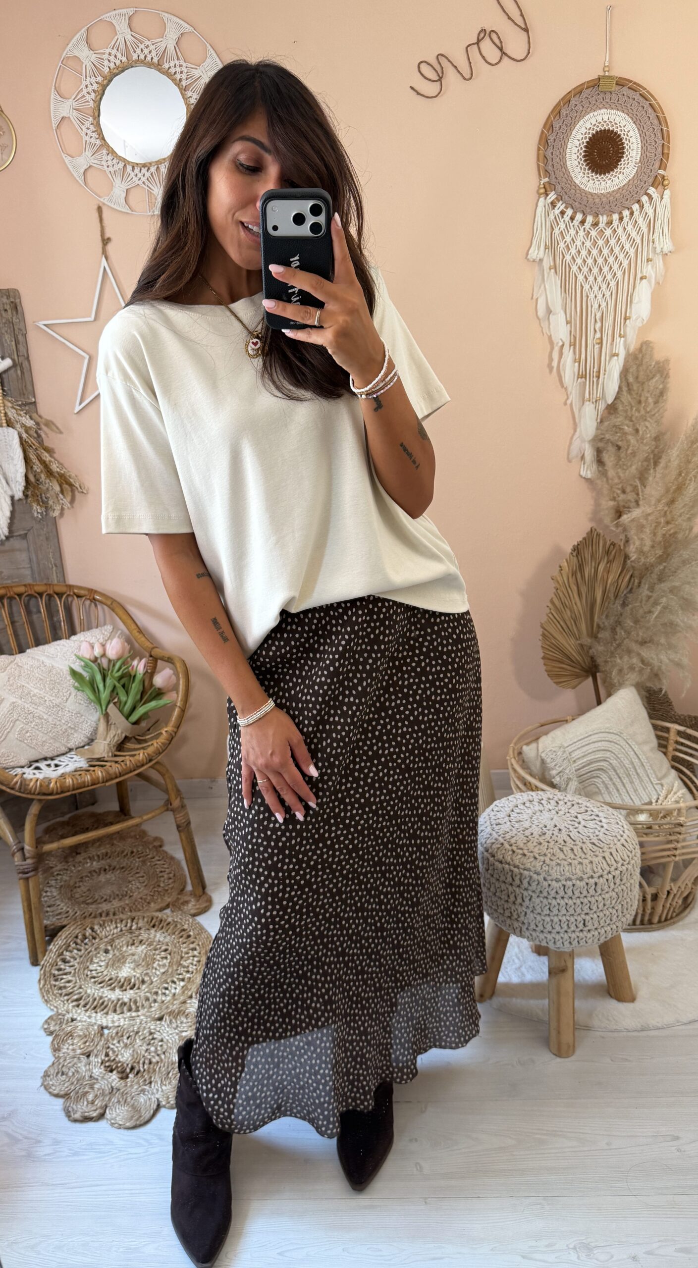 Tshirt basic scatolina tessuto pesante