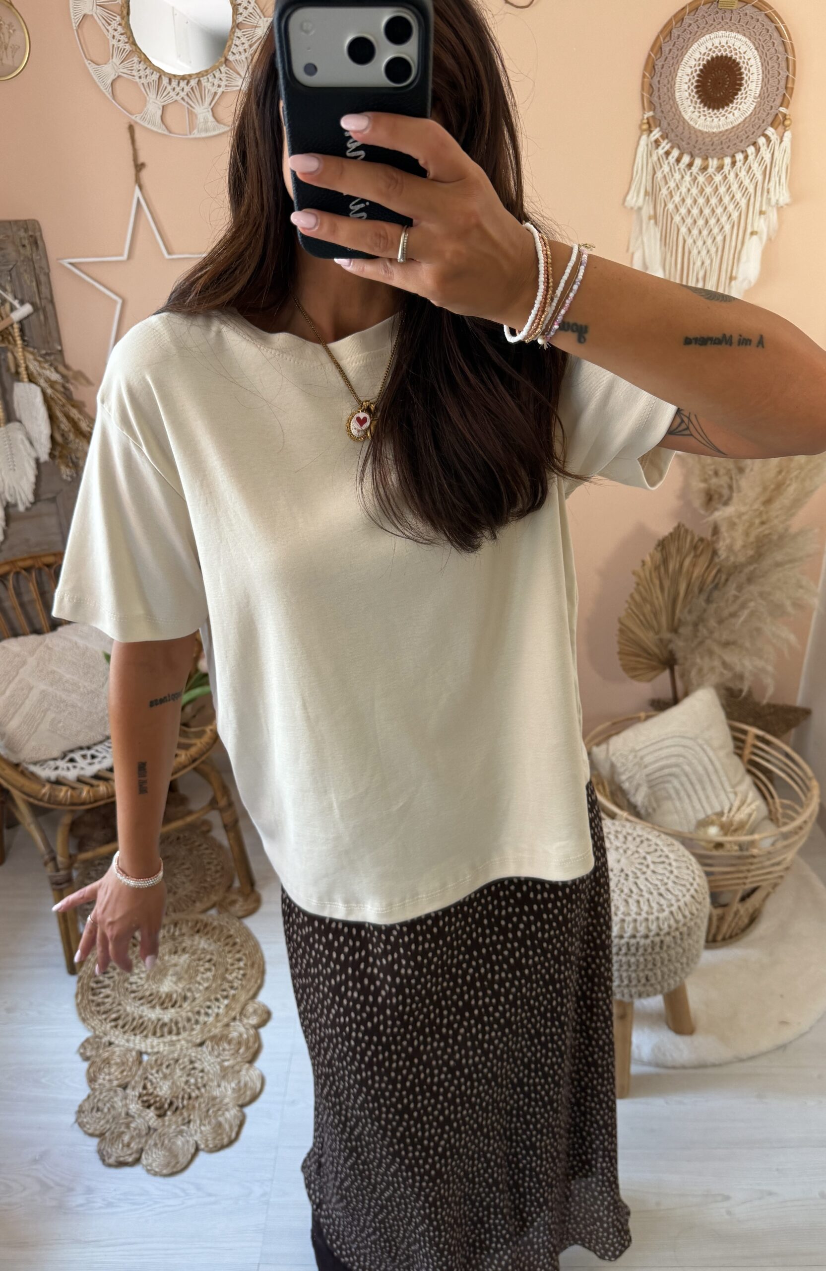Tshirt basic scatolina tessuto pesante