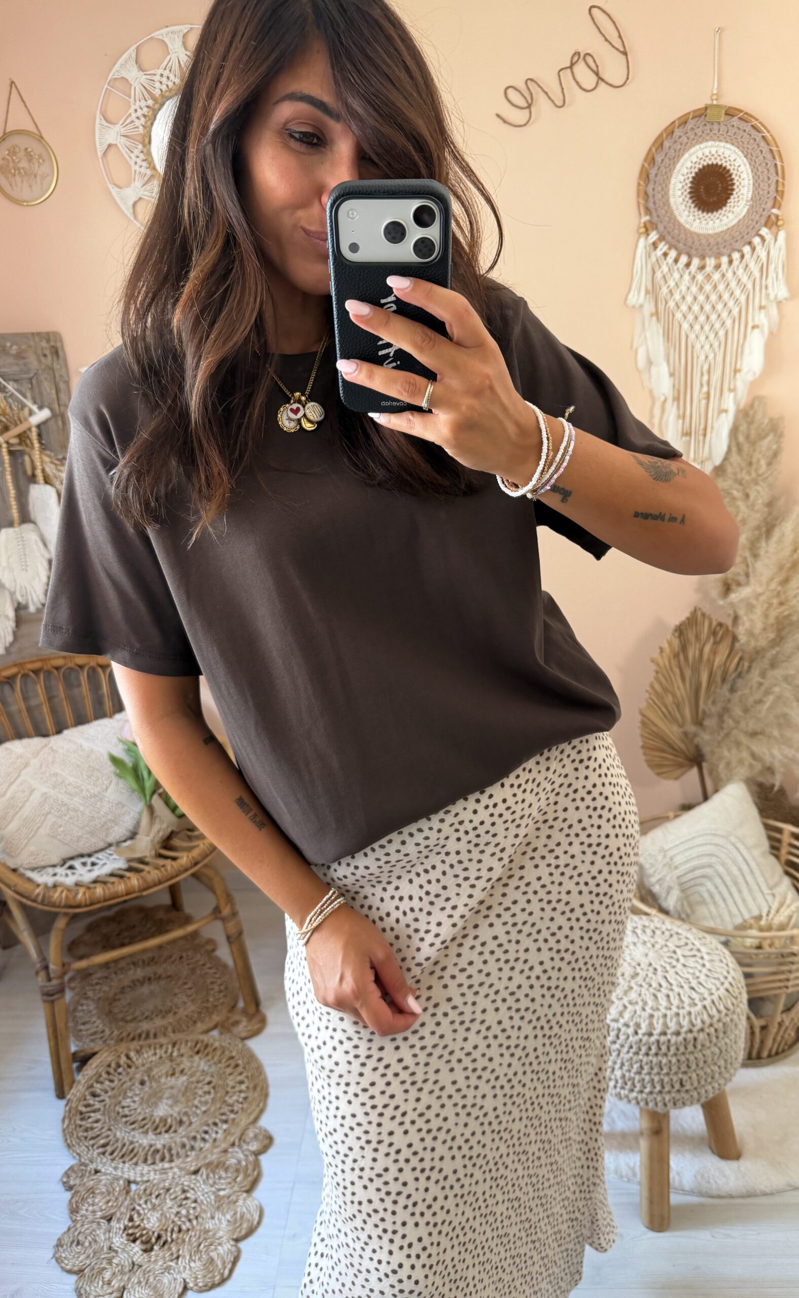 Tshirt basic scatolina tessuto pesante