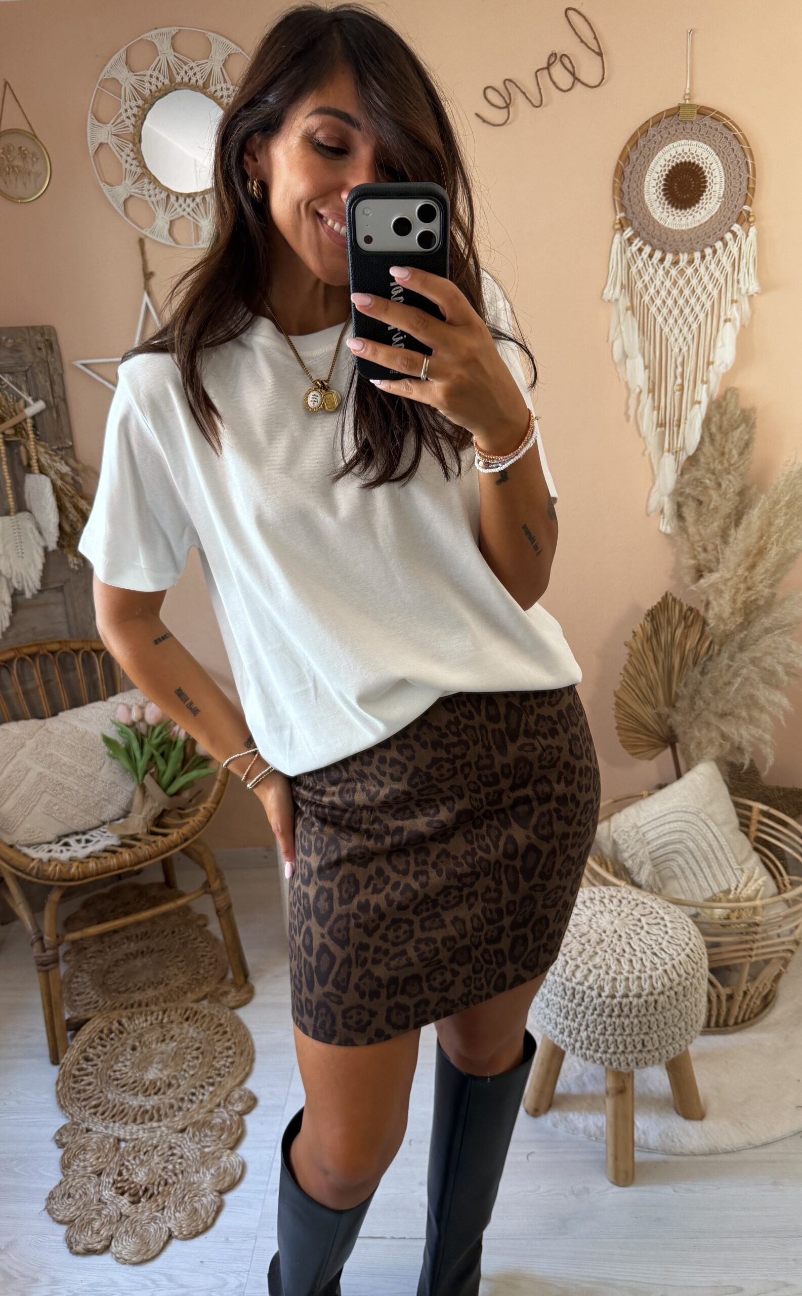 Tshirt basic scatolina tessuto pesante