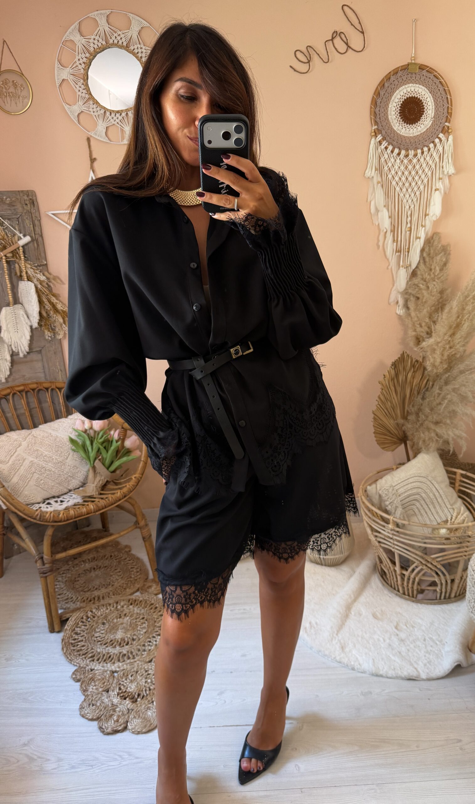 Camicia bordino pizzo