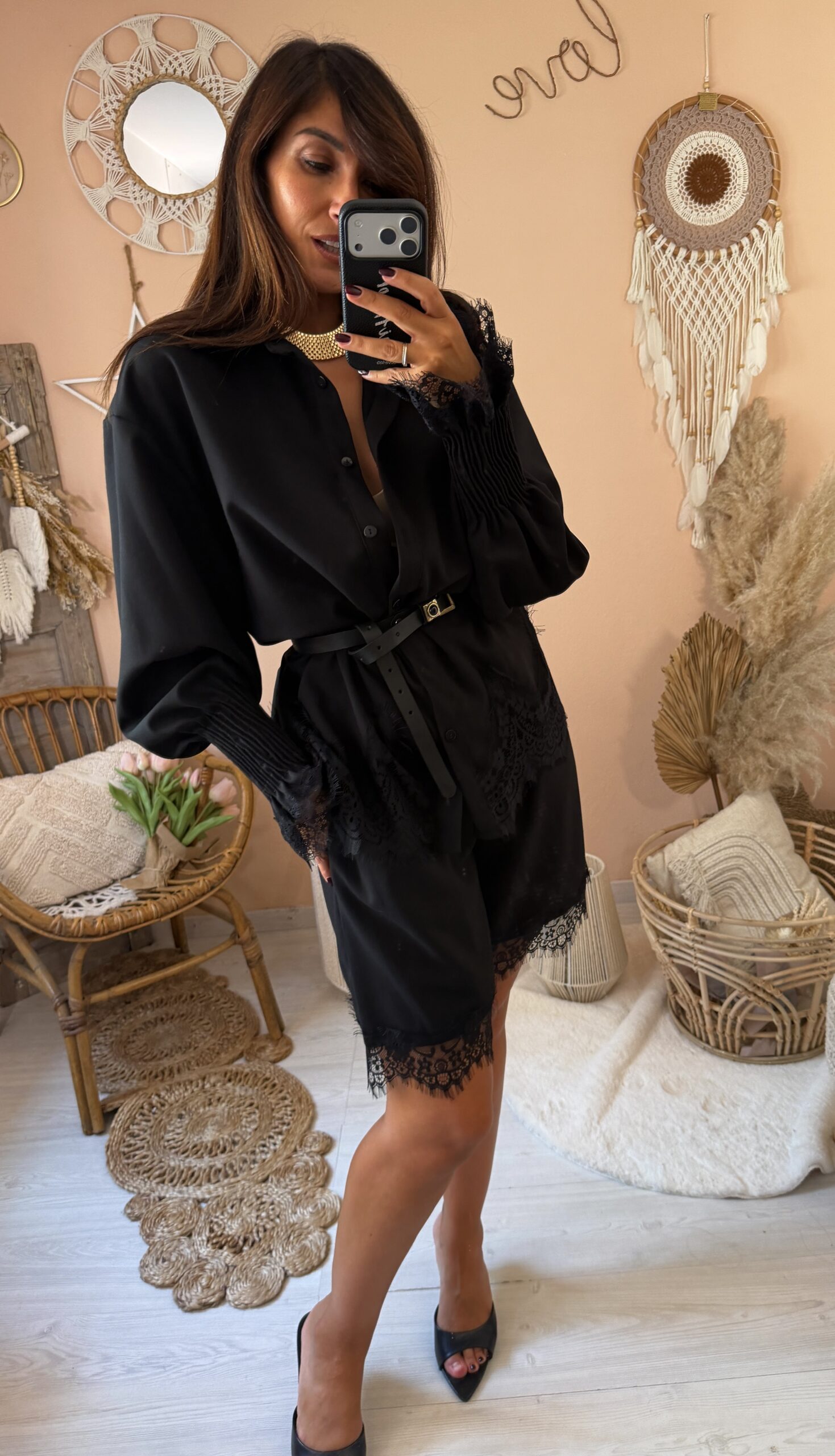 Camicia bordino pizzo