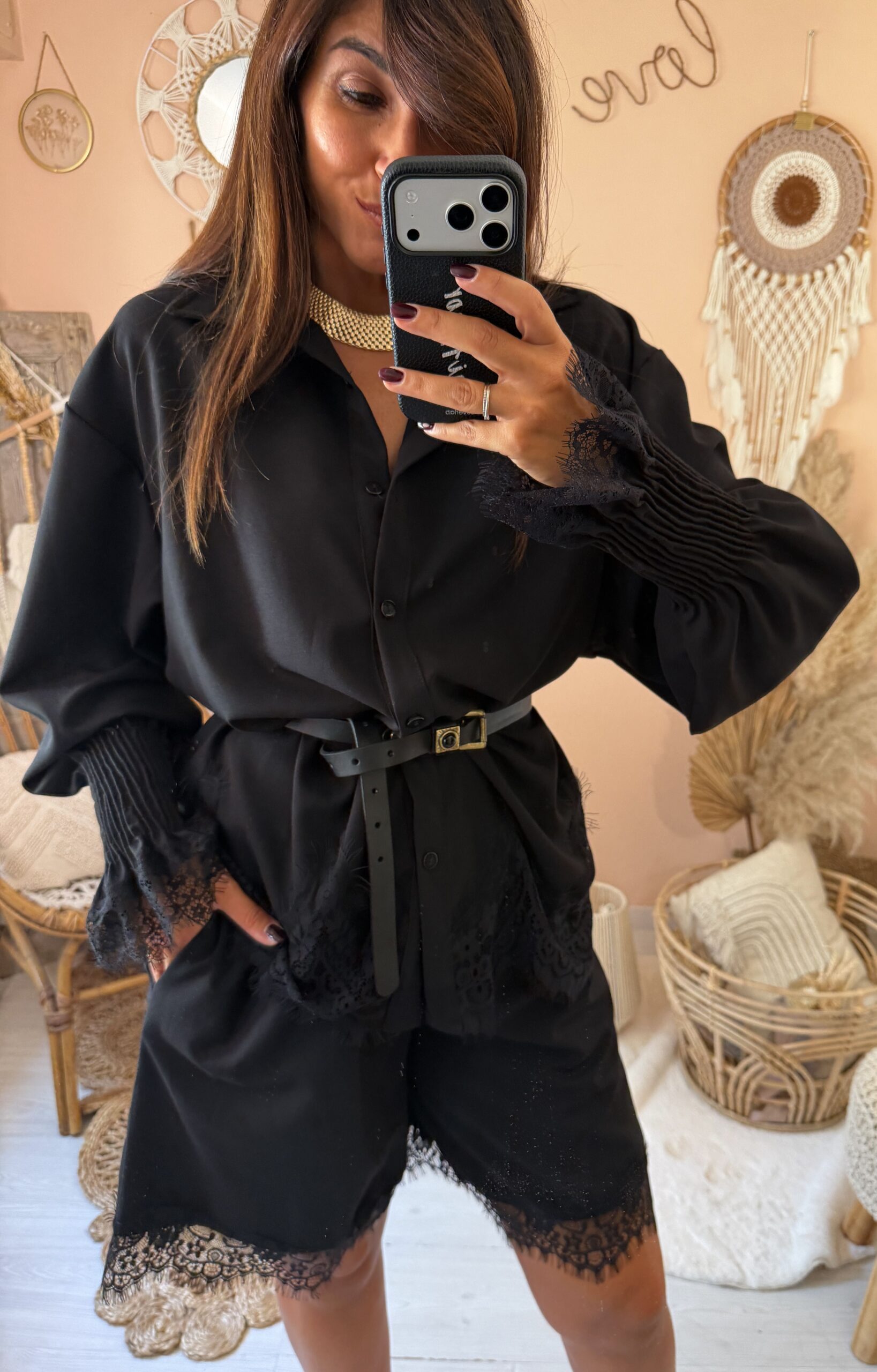 Camicia bordino pizzo