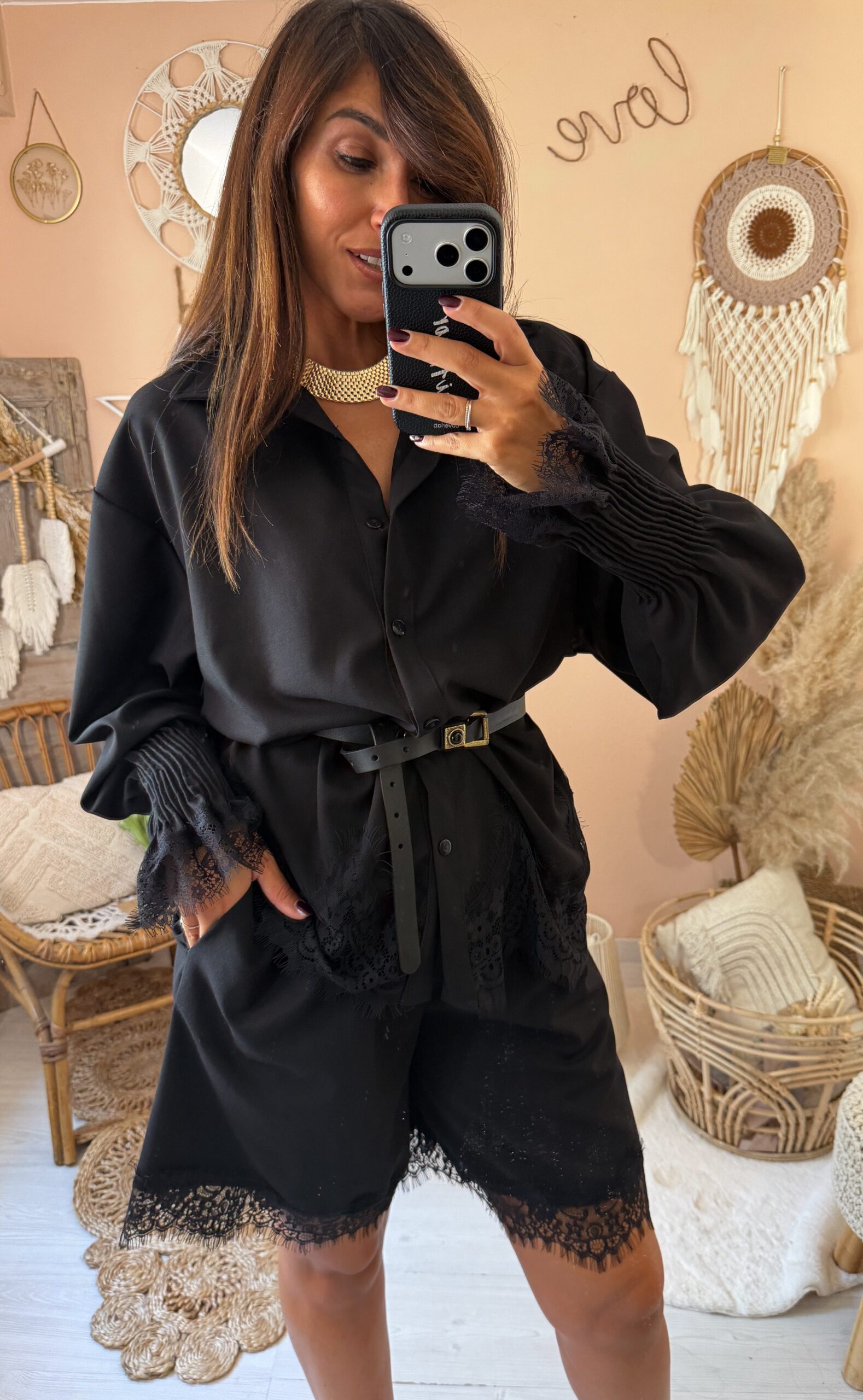 Camicia bordino pizzo