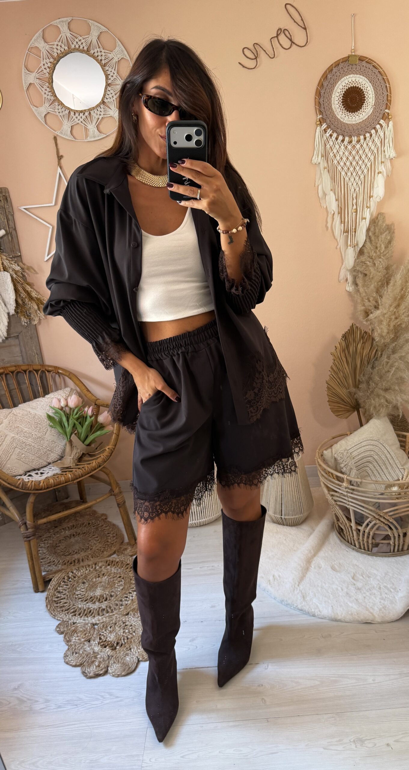 Camicia bordino pizzo