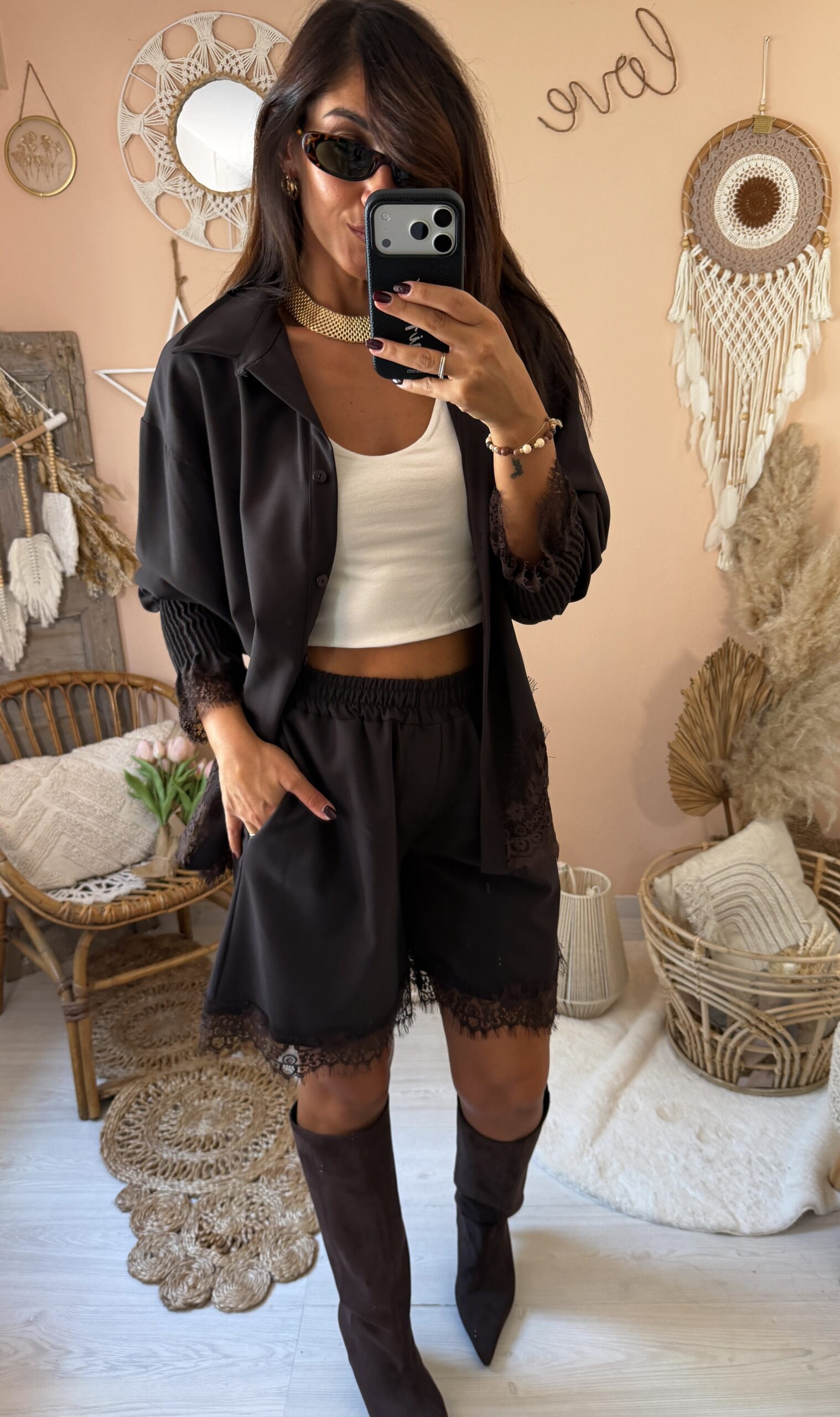 Camicia bordino pizzo
