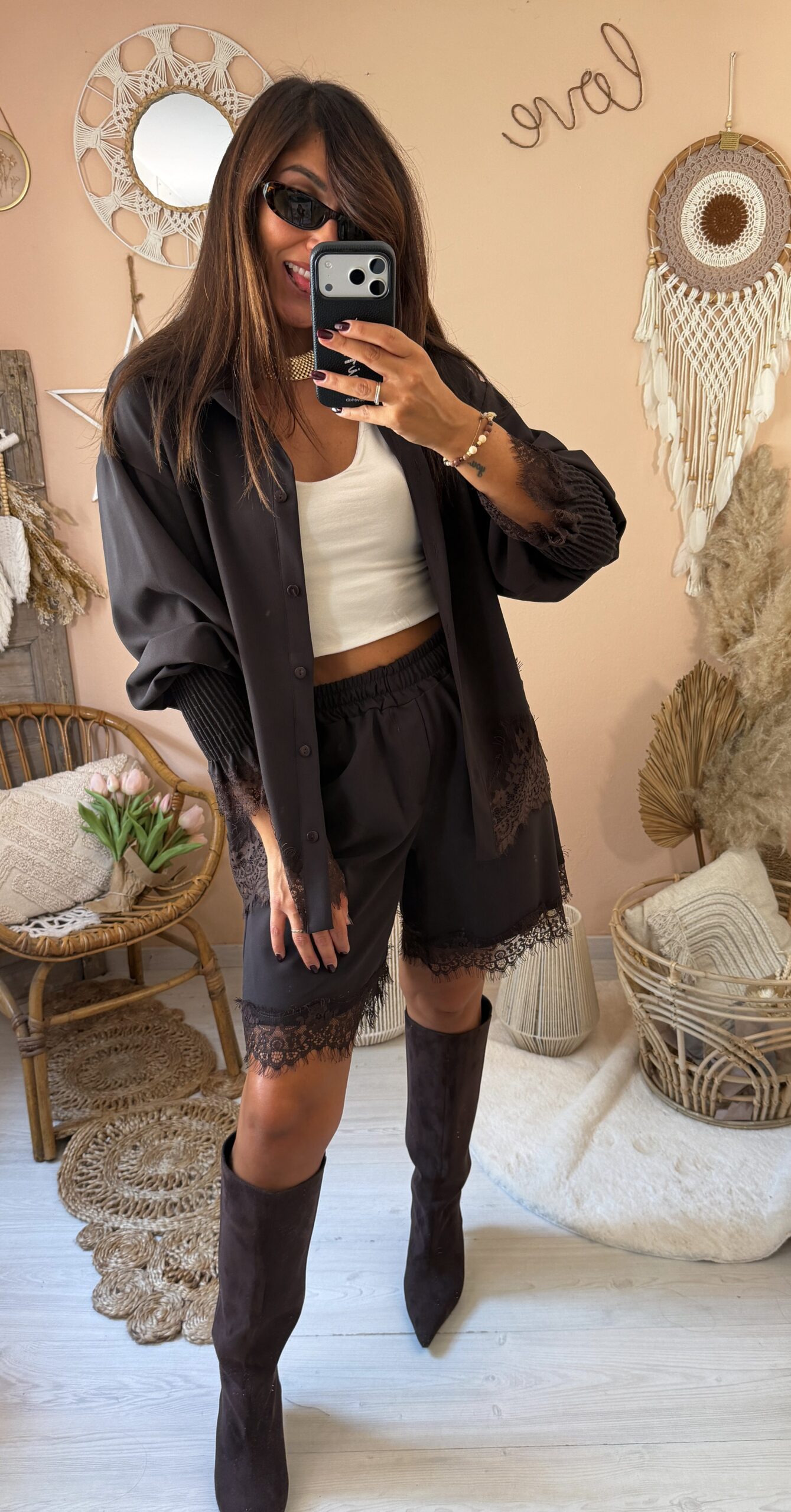 Camicia bordino pizzo