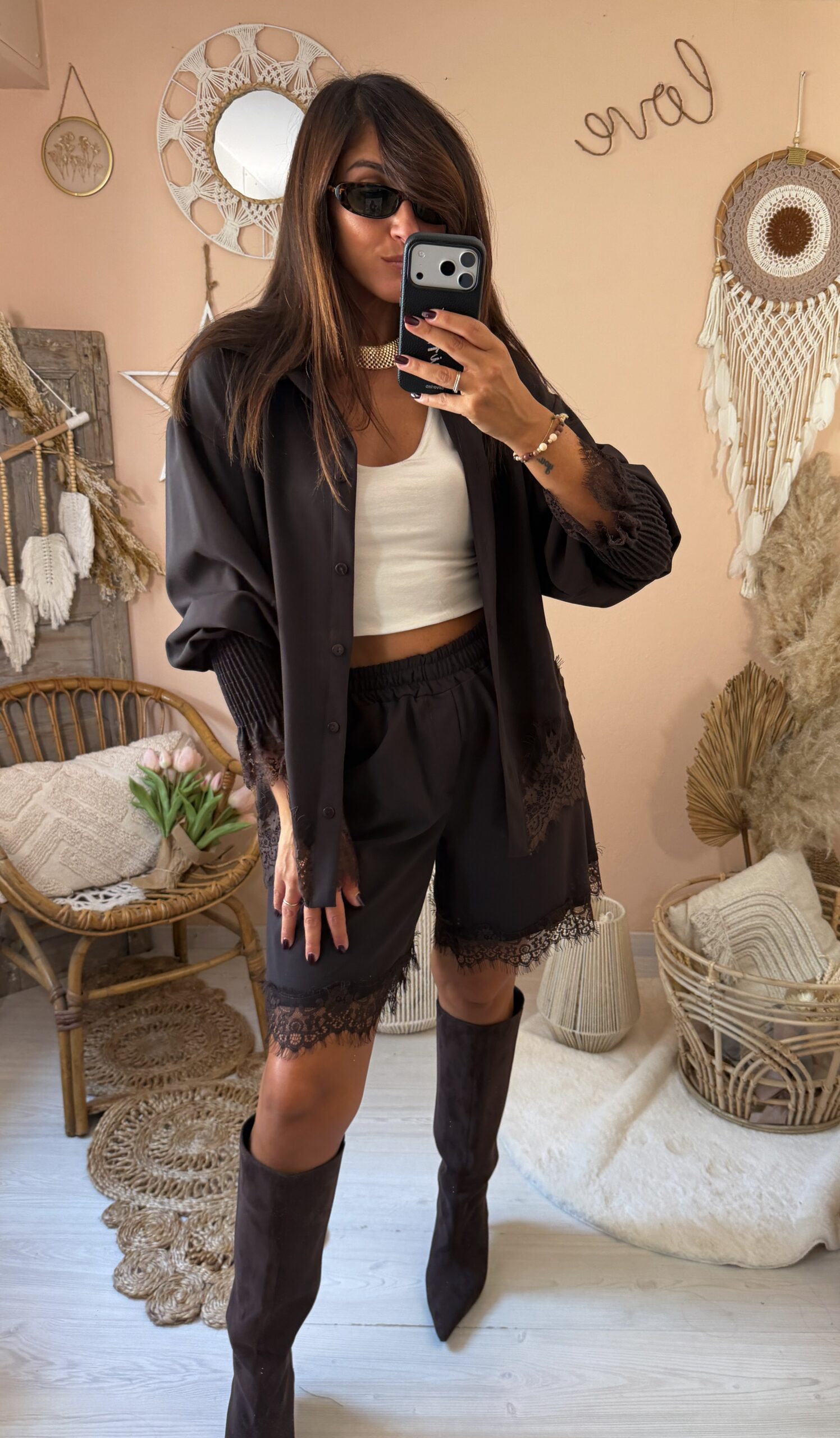 Camicia bordino pizzo