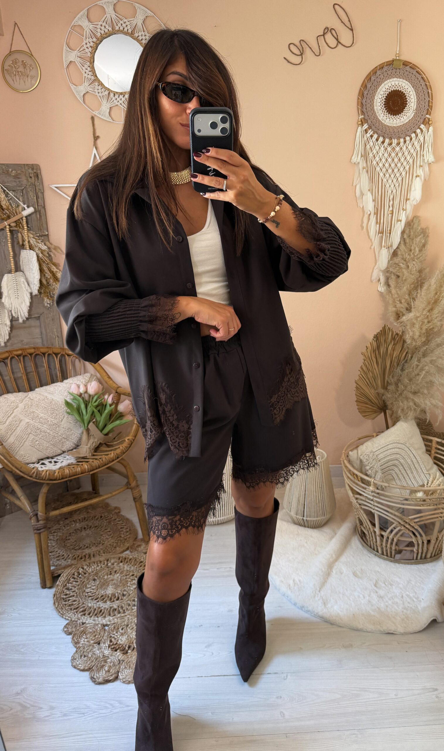Camicia bordino pizzo