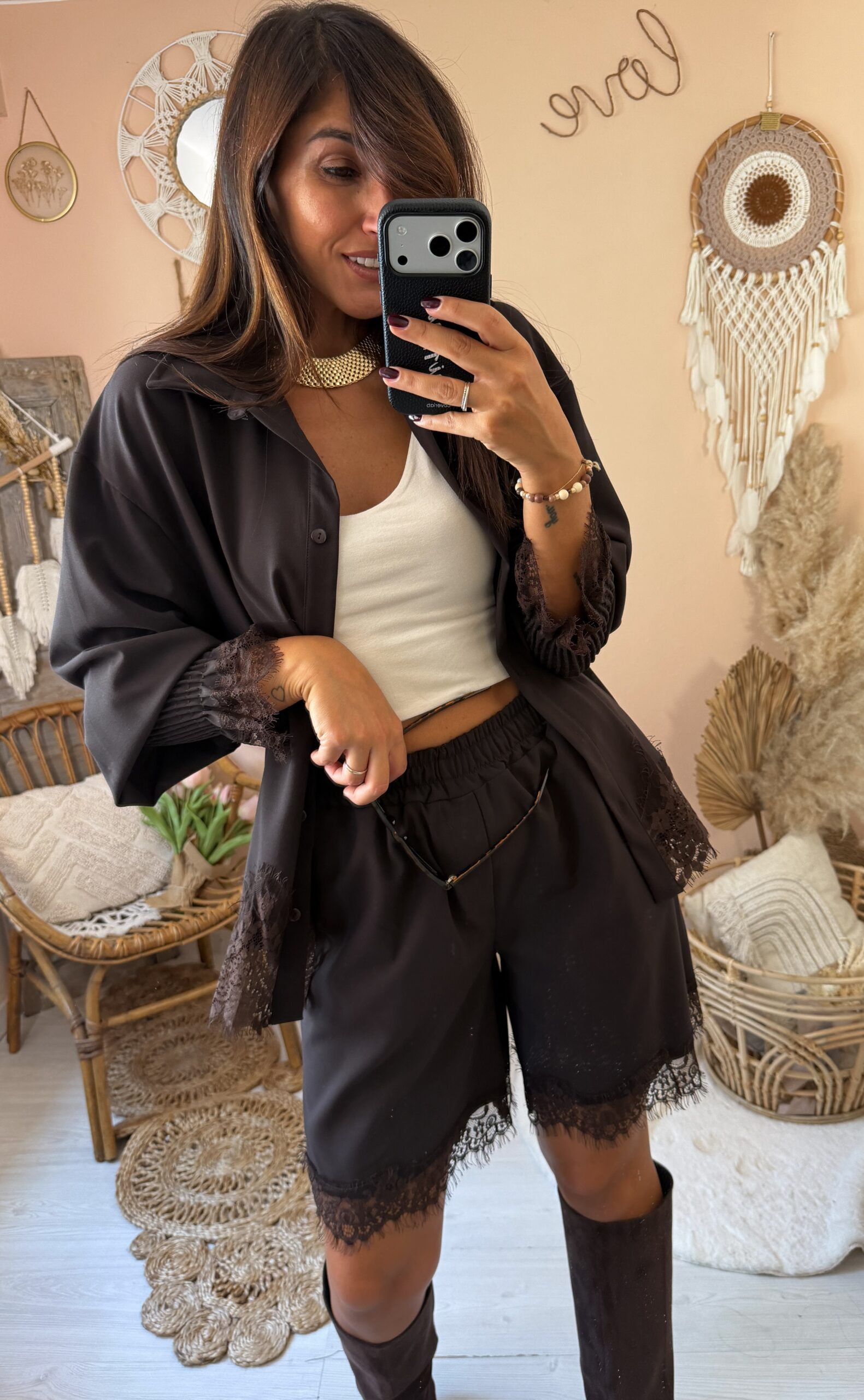 Camicia bordino pizzo